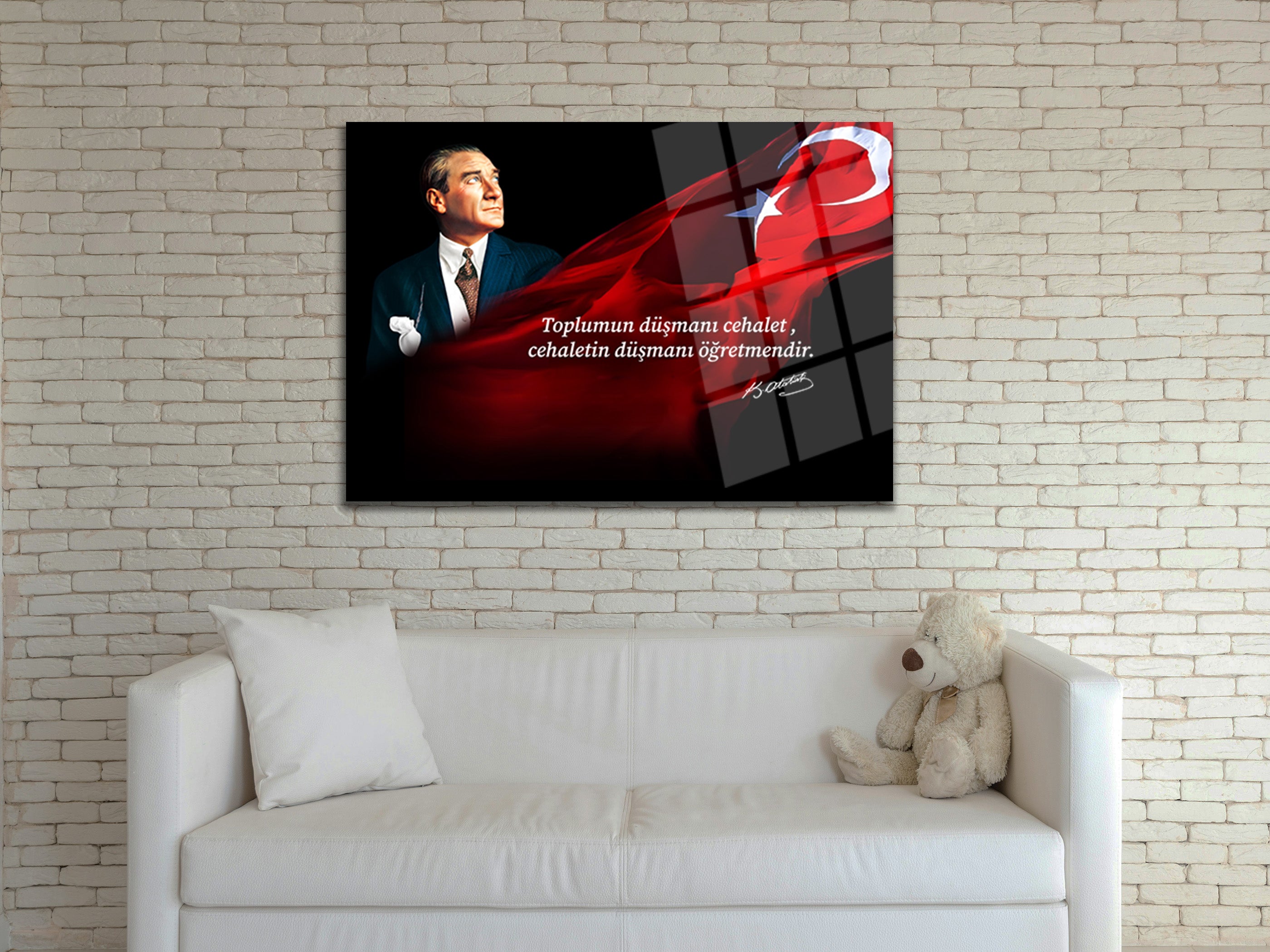 Atatürk Cam Tablo 140