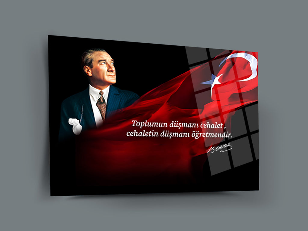 Atatürk Cam Tablo 140