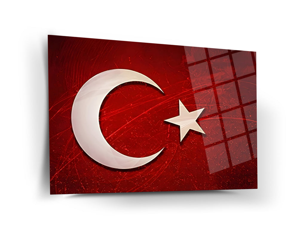 Türk Bayrağı Cam Tablo-13