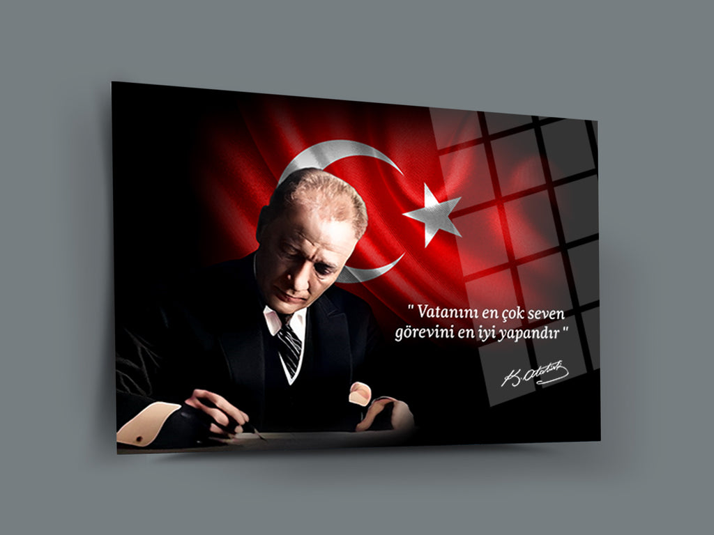 Atatürk Cam Tablo 150