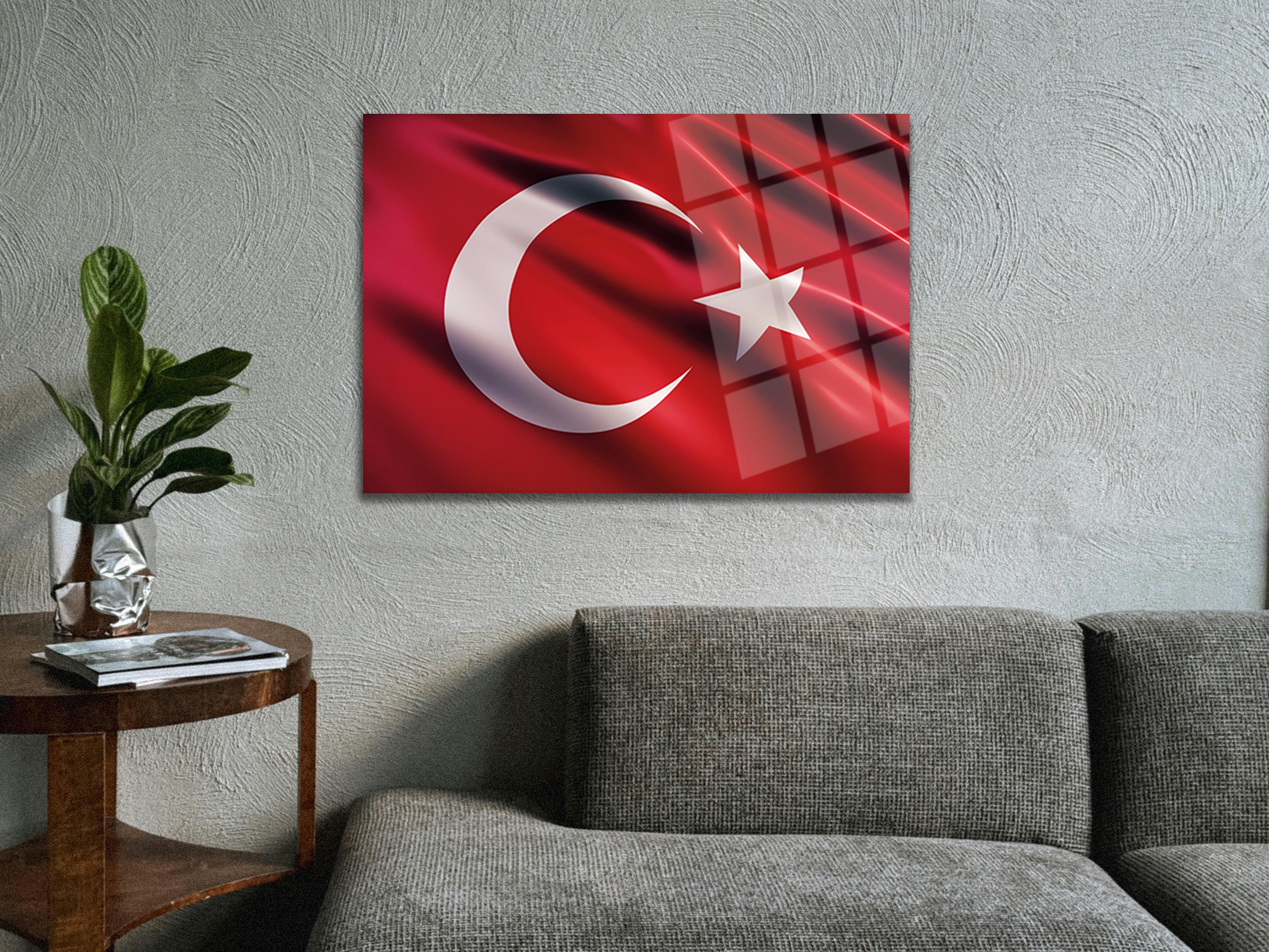 Türk Bayrağı Cam Tablo-2