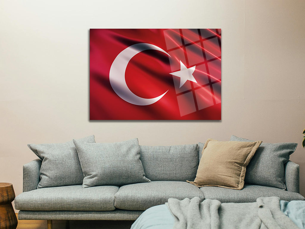Türk Bayrağı Cam Tablo-2