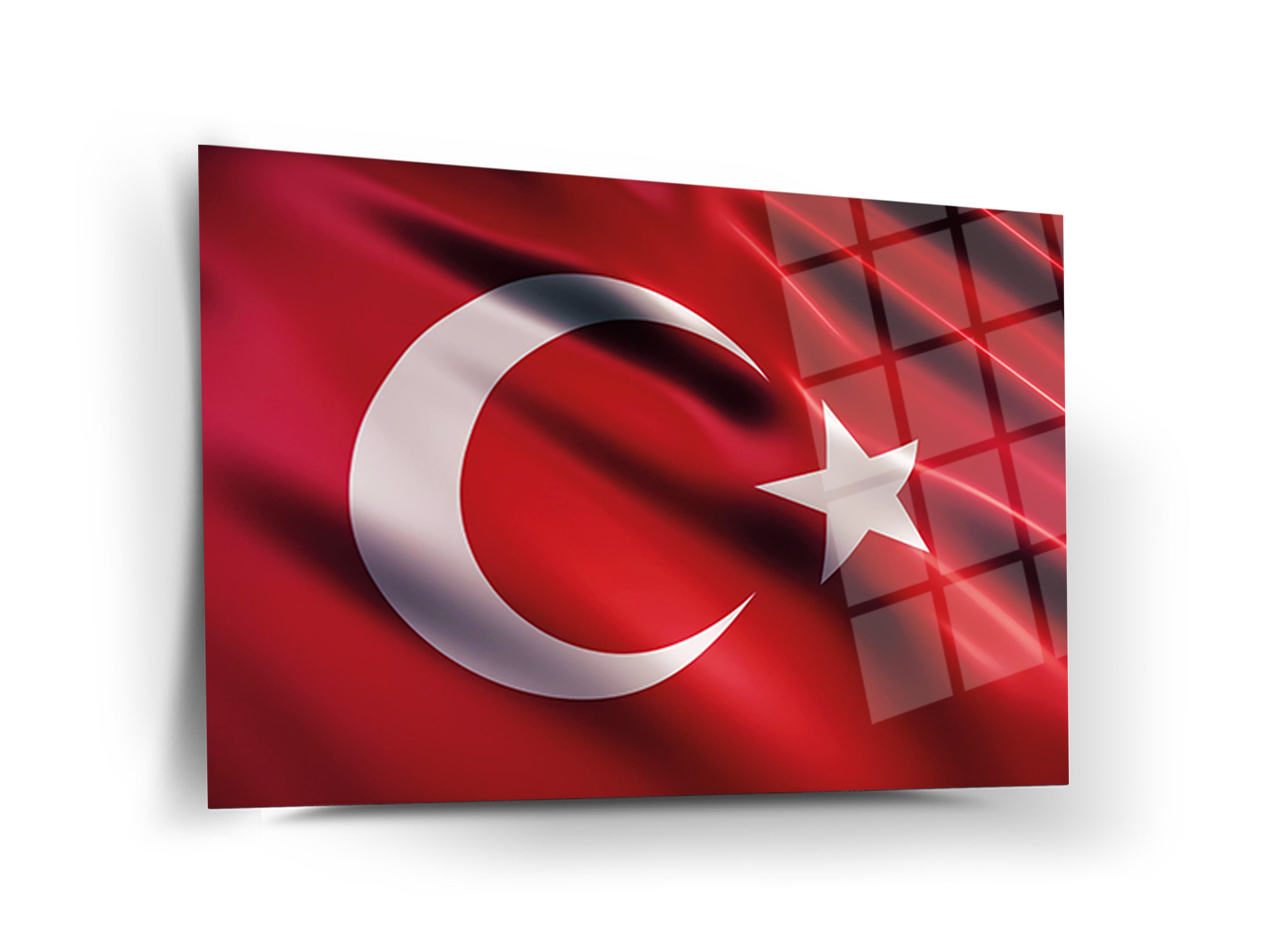 Türk Bayrağı Cam Tablo-2