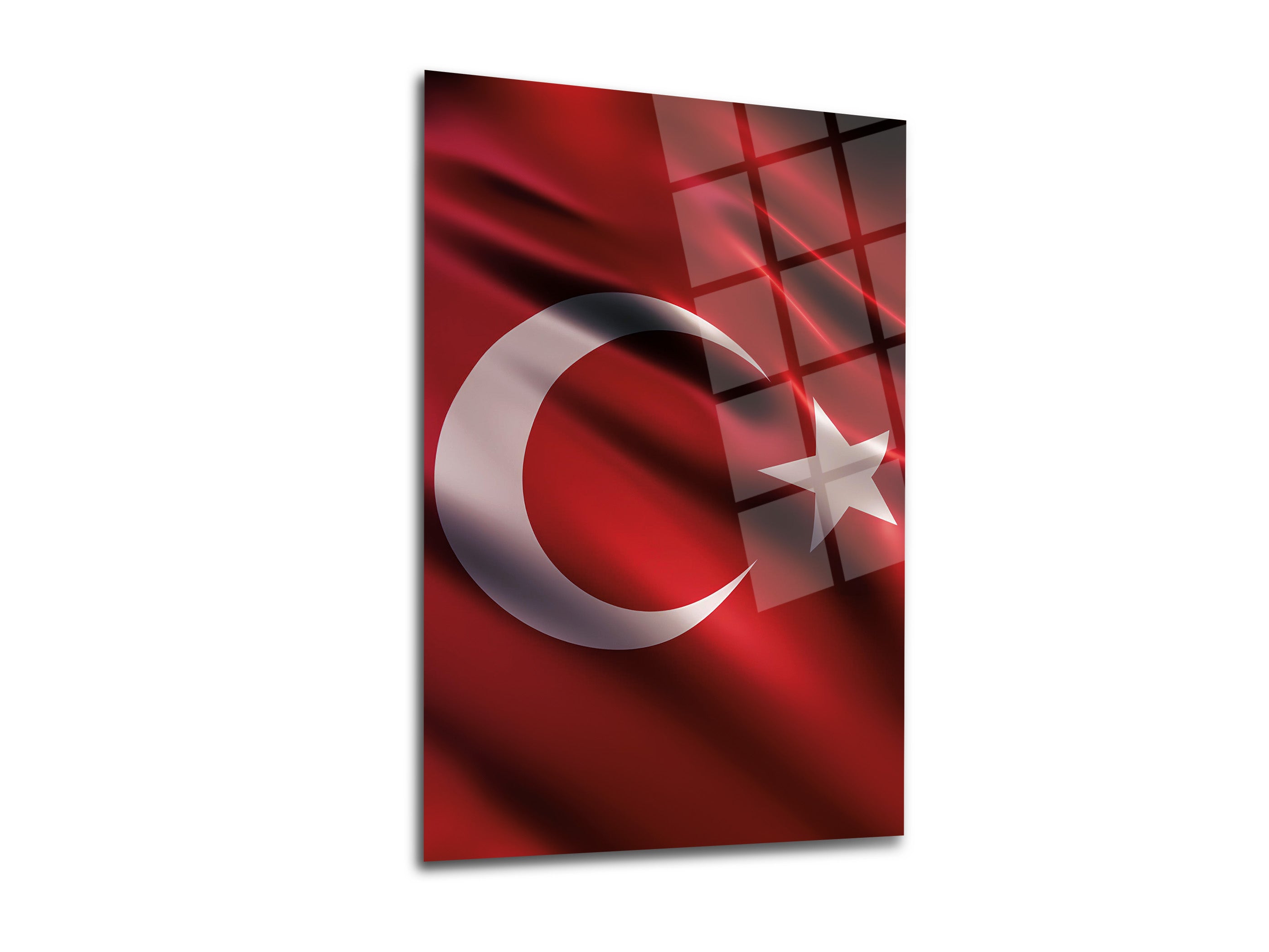 Türk Bayrağı Cam Tablo-04