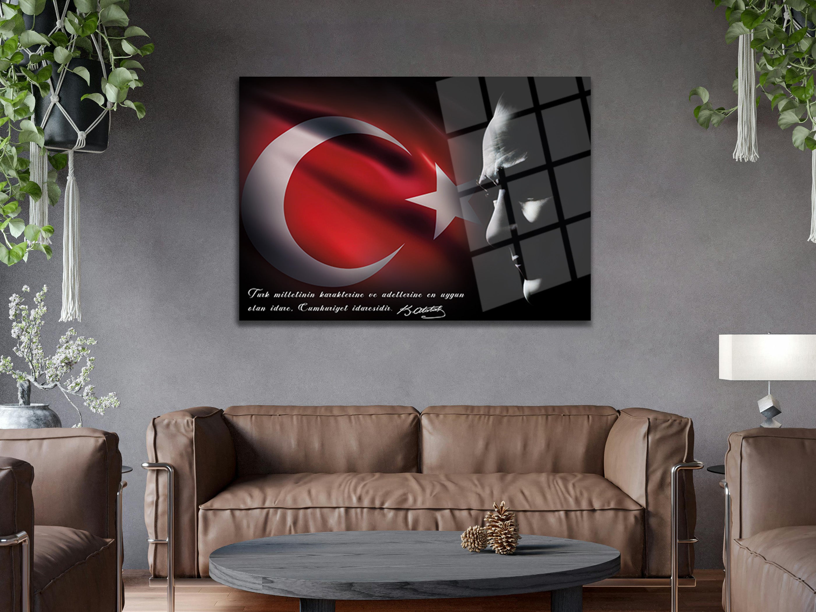 Atatürk Cam Tablo 210