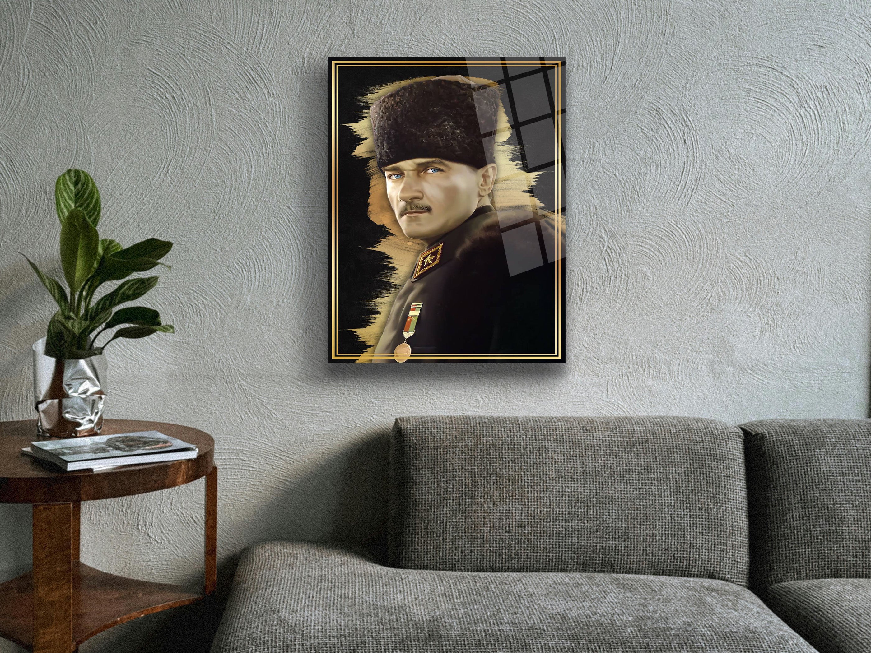 Atatürk Cam Tablo 220