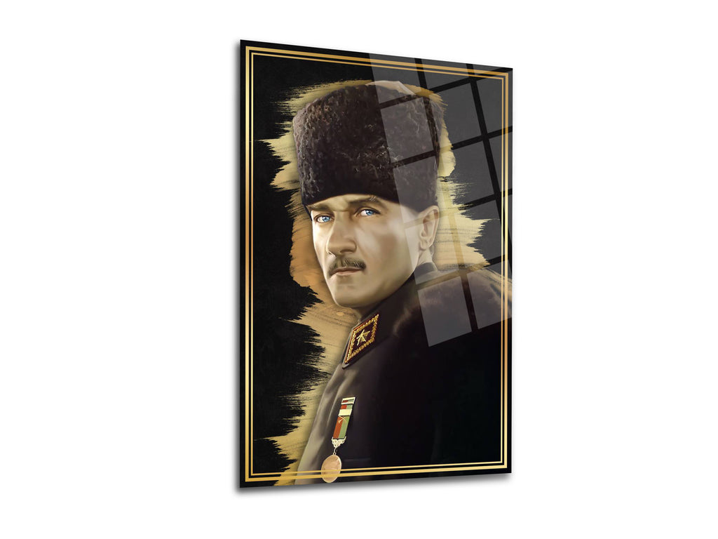 Atatürk Cam Tablo 220