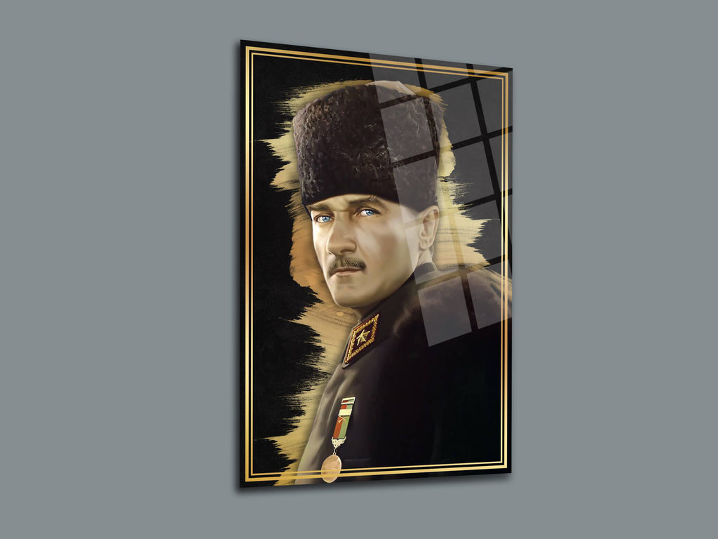 Atatürk Cam Tablo 220