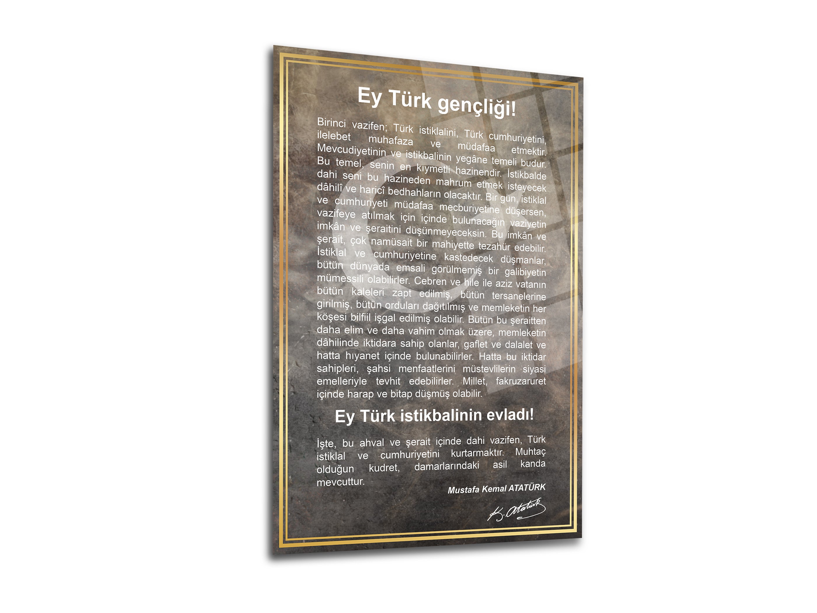 Gençliğe Hitabe Cam Tablo-4