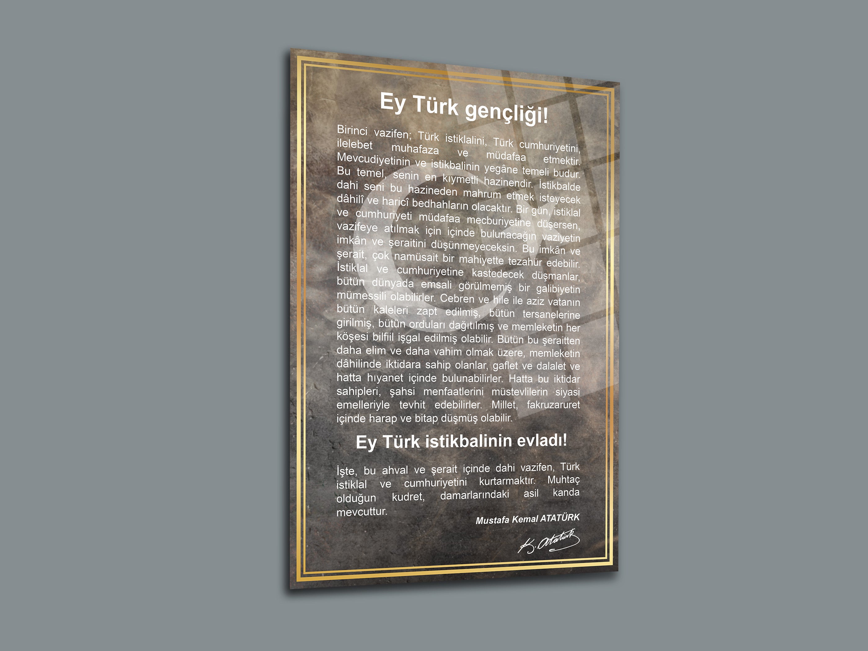 Gençliğe Hitabe Cam Tablo-4