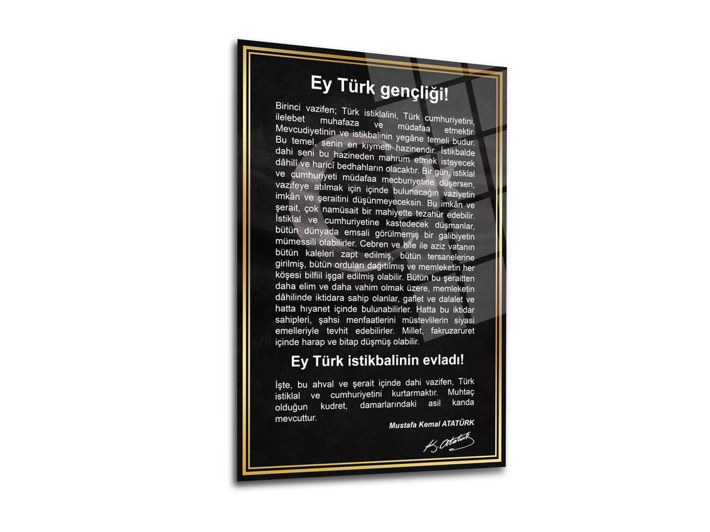 Gençliğe Hitabe Cam Tablo-2