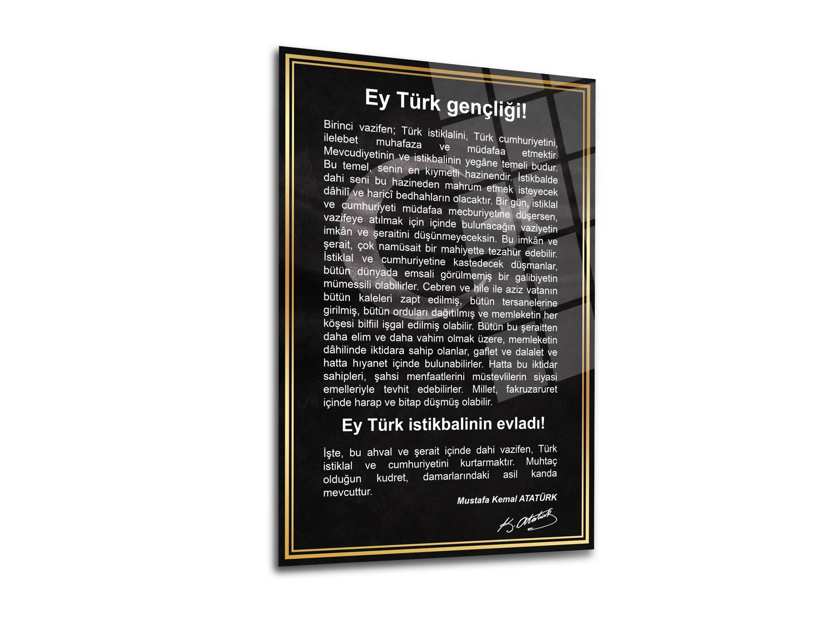 Gençliğe Hitabe Cam Tablo-2