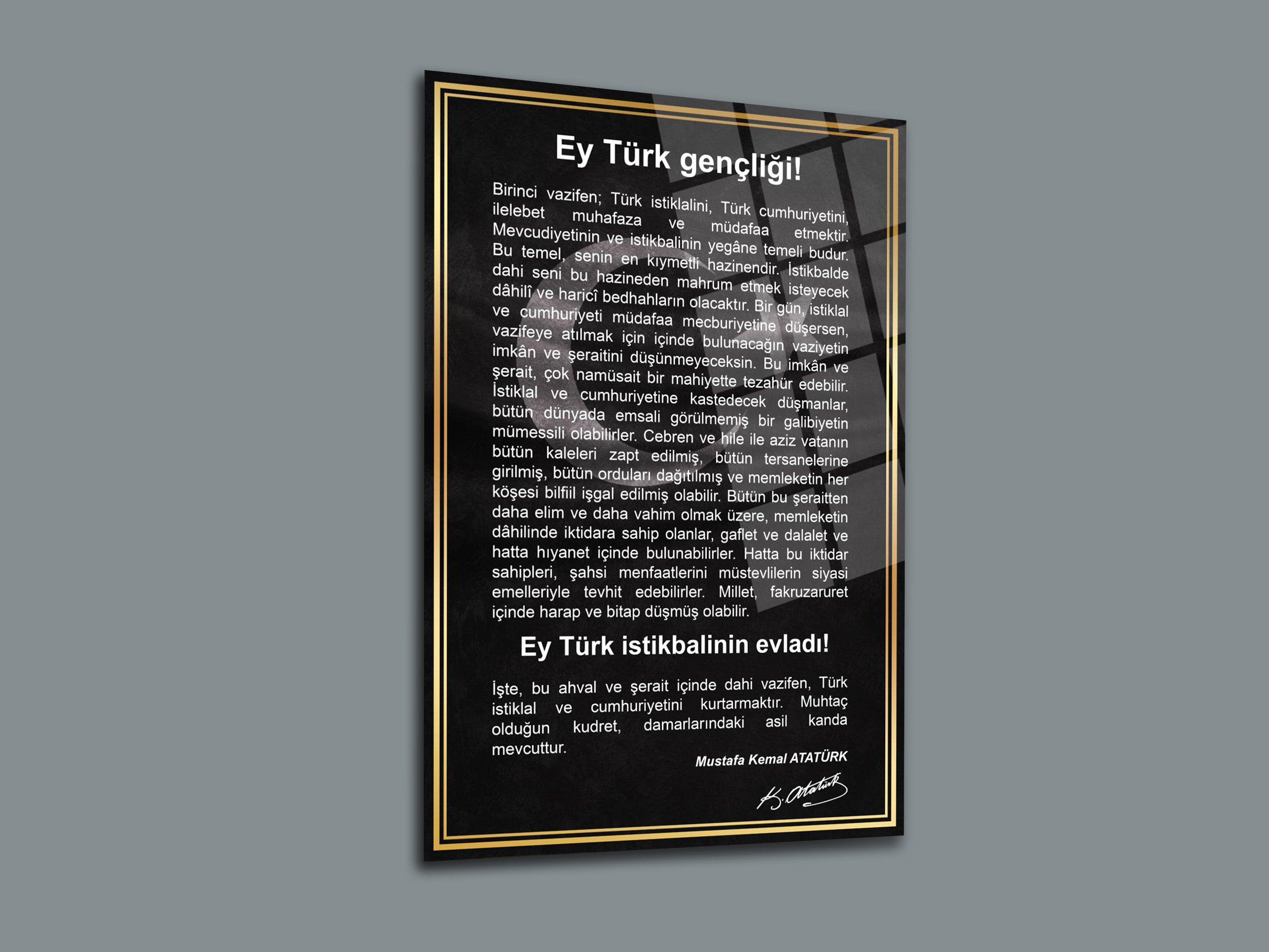 Gençliğe Hitabe Cam Tablo-2