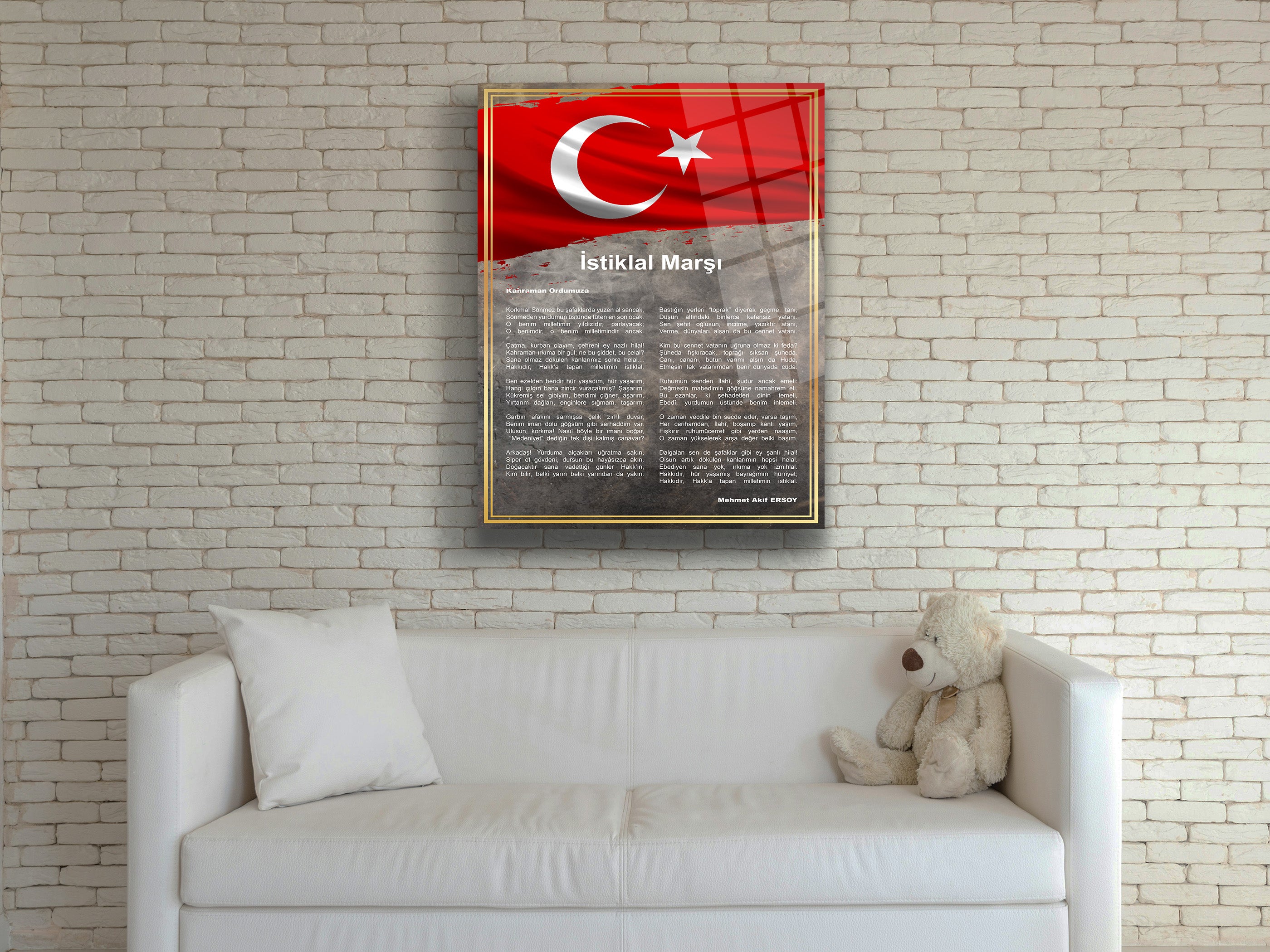 İstiklal Marşı Cam Tablo-4