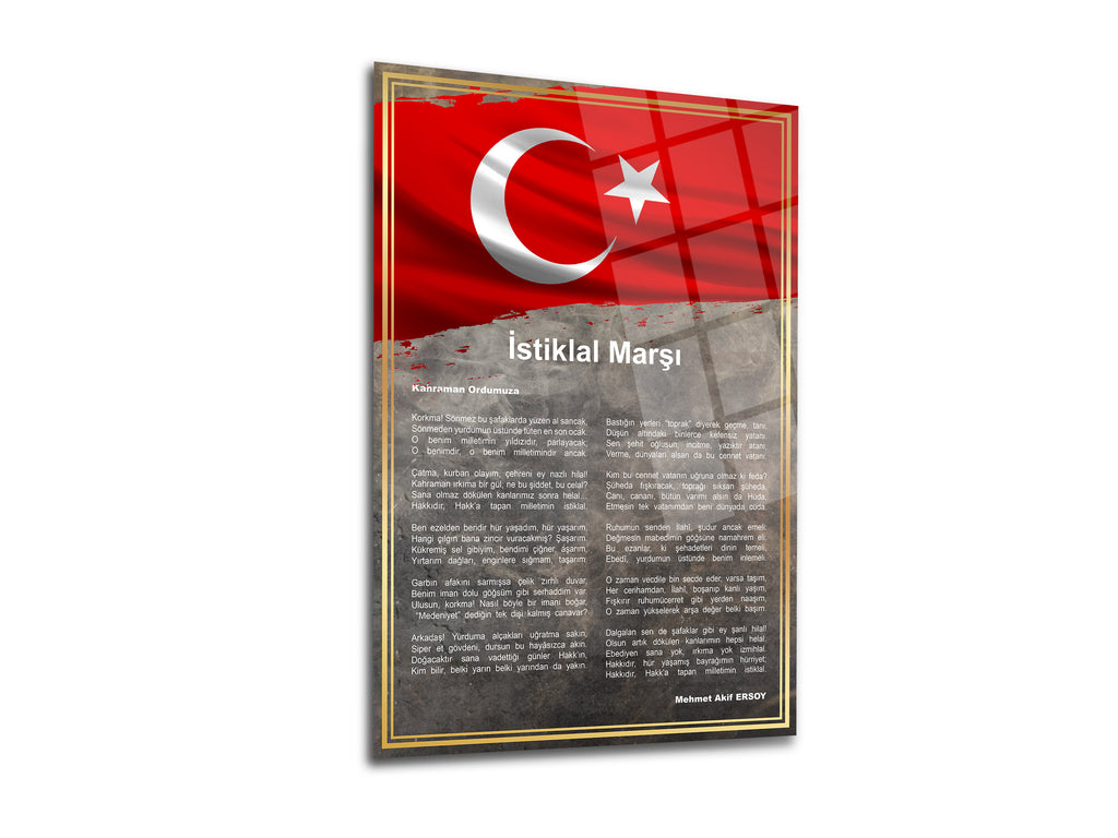 İstiklal Marşı Cam Tablo-4