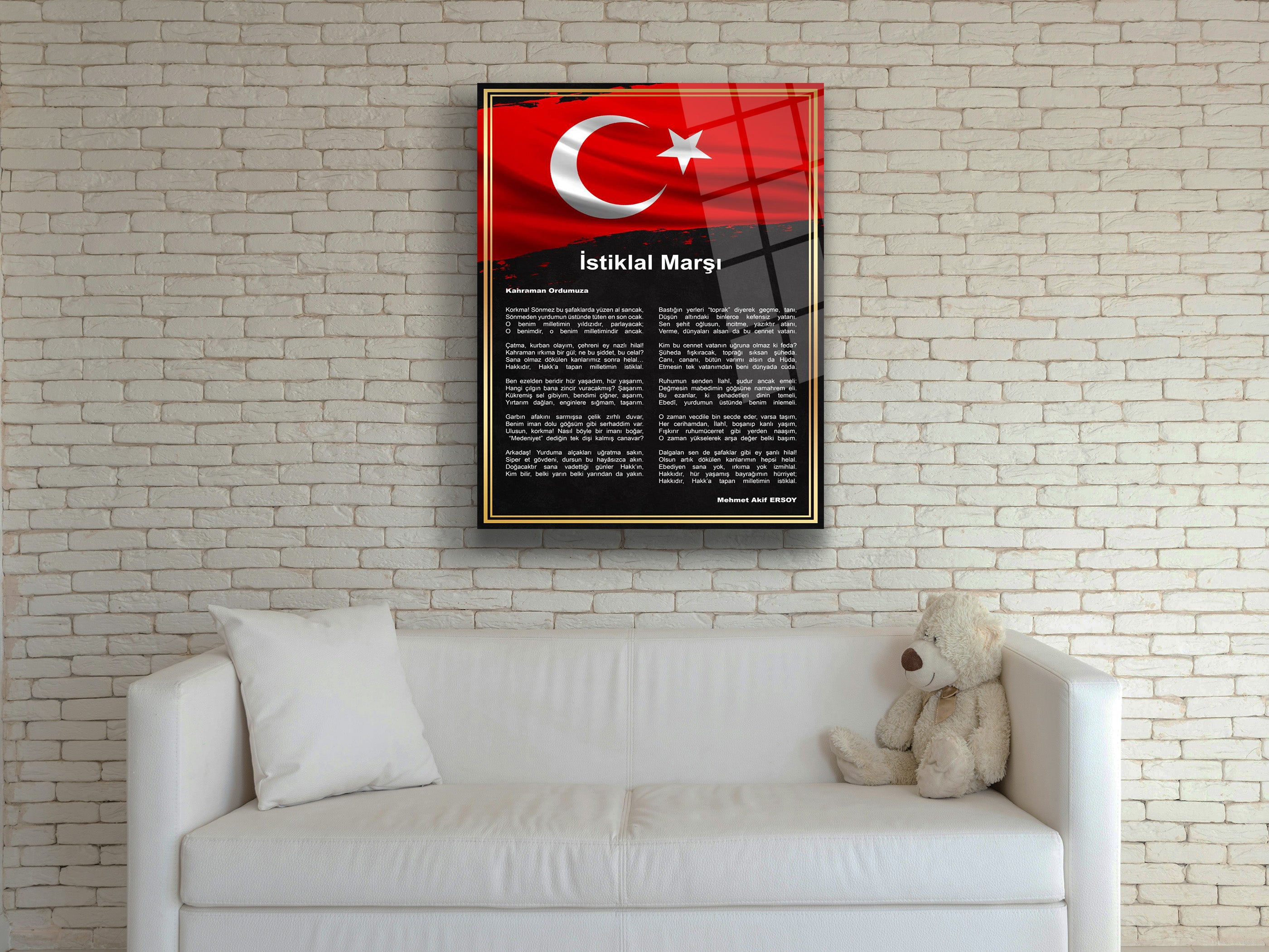 İstiklal Marşı Cam Tablo-2