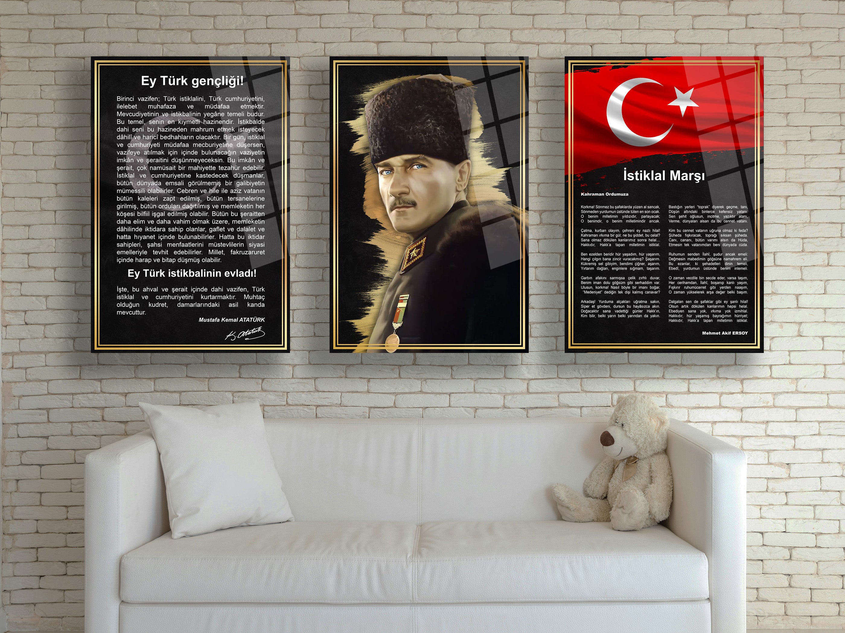 Atatürk Cam Tablo Set-2