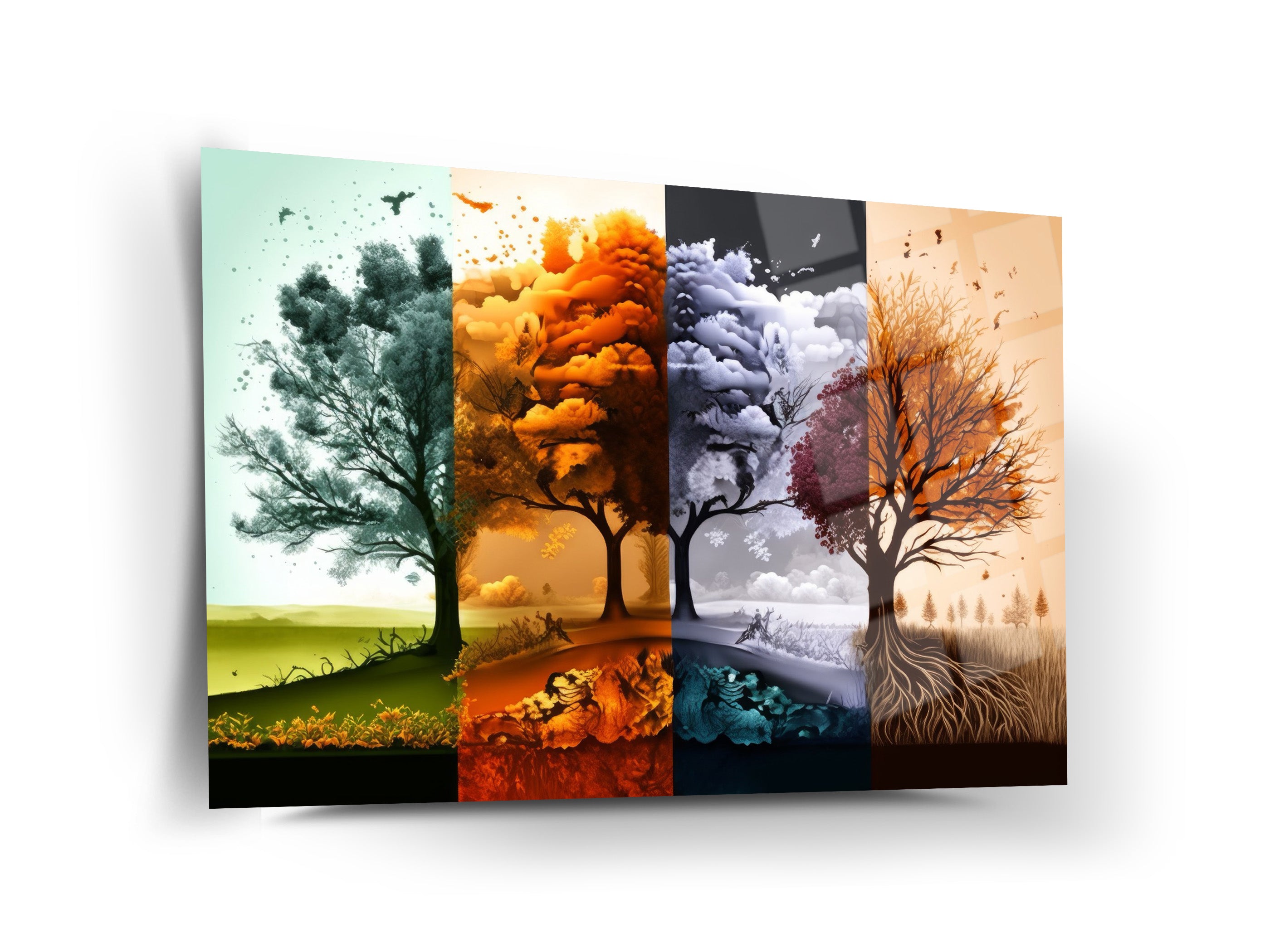 Dört Mevsim Cam Tablo