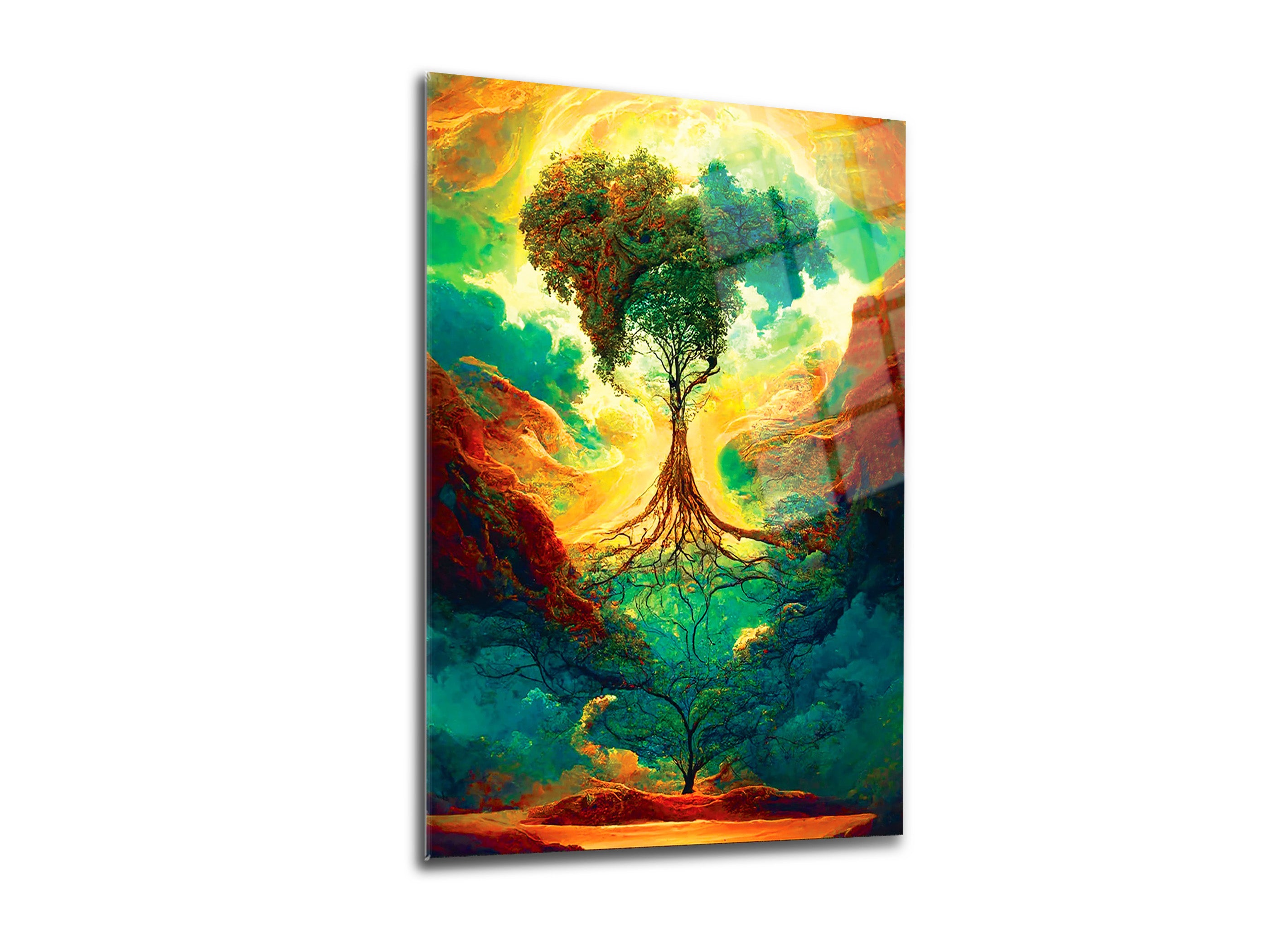 Hayat Ağacı Cam Tablo - 5