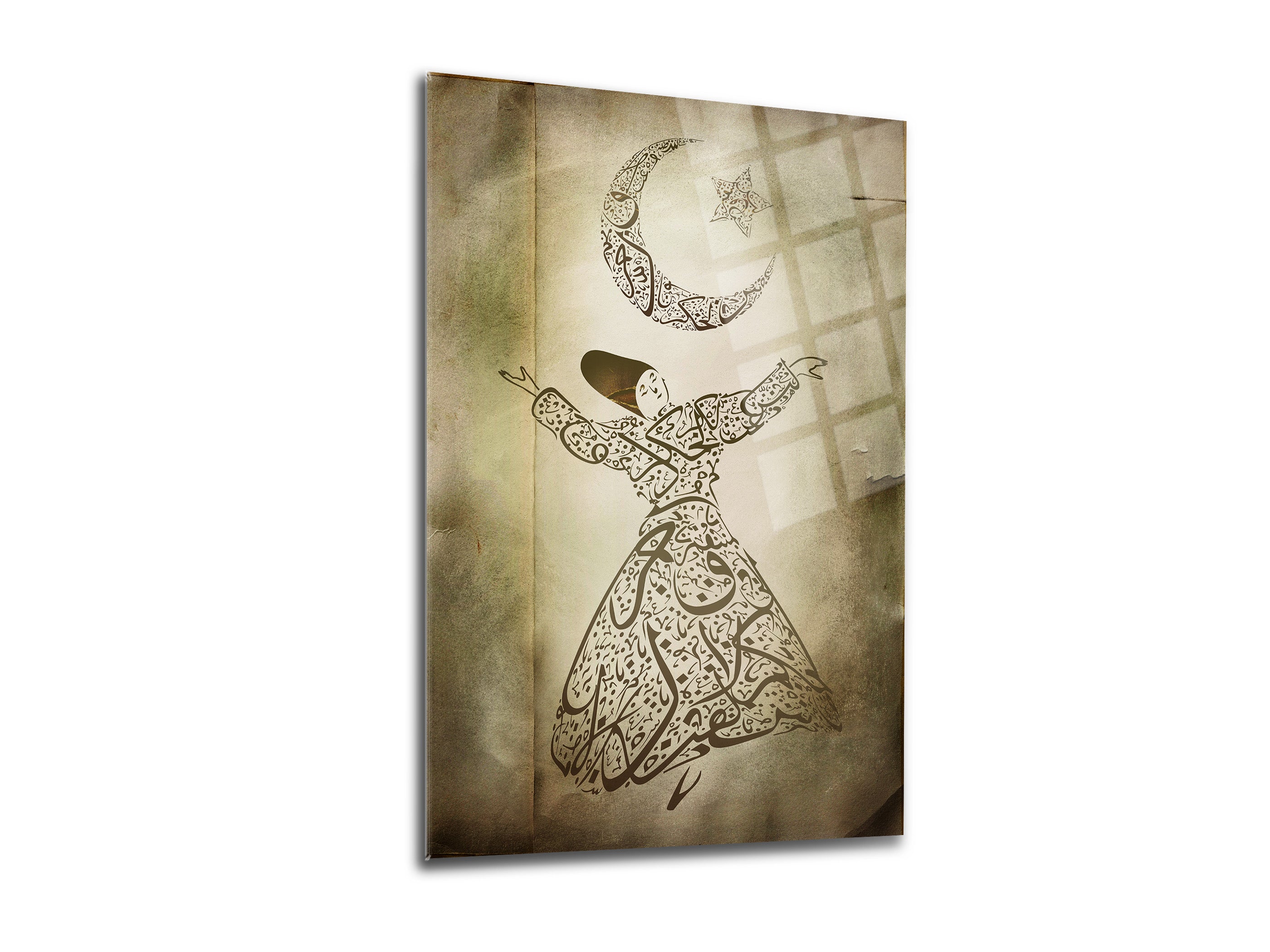 Ayyıldız ve Semazen Cam Tablo