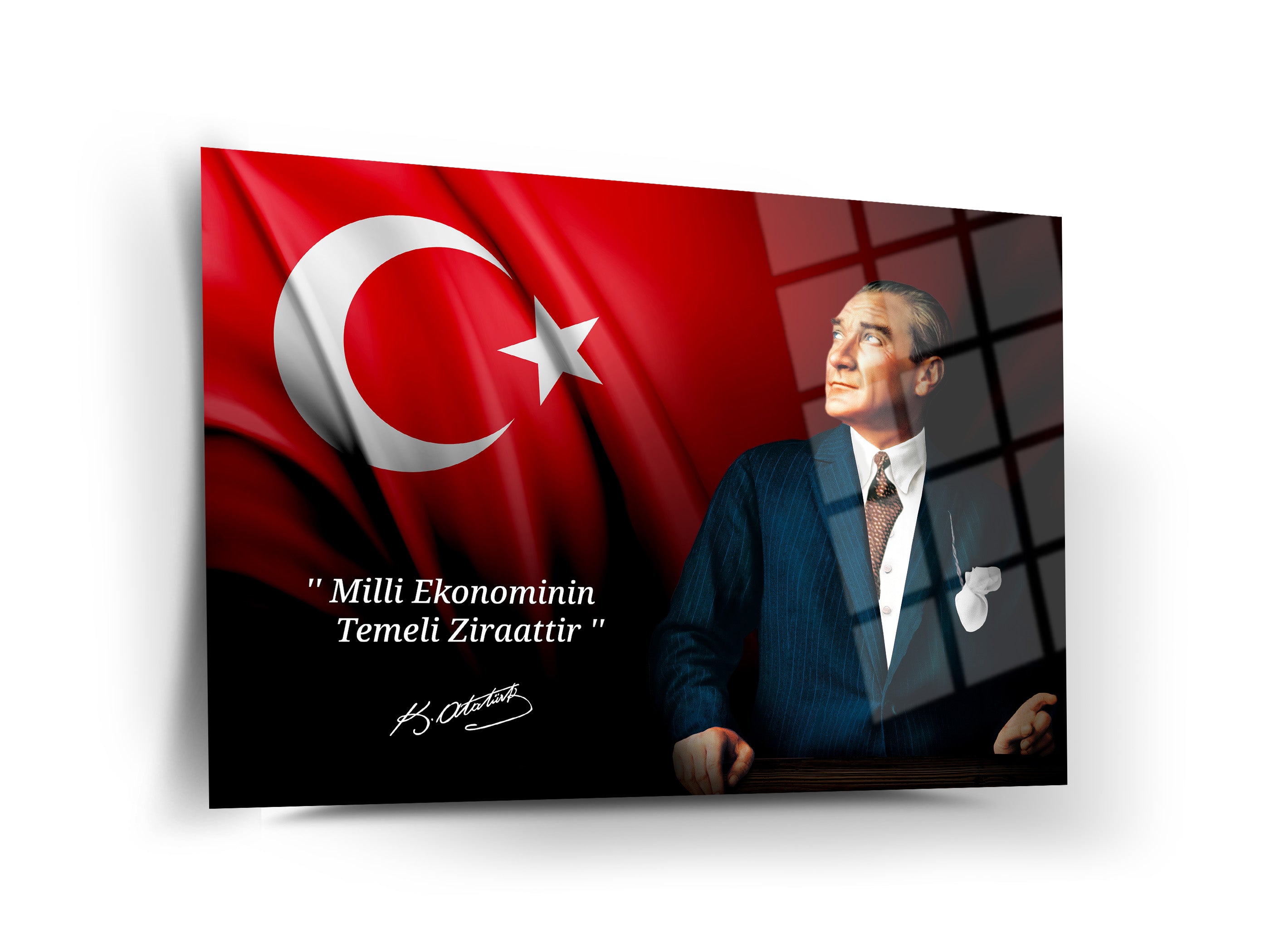 Atatürk Cam Tablo 125