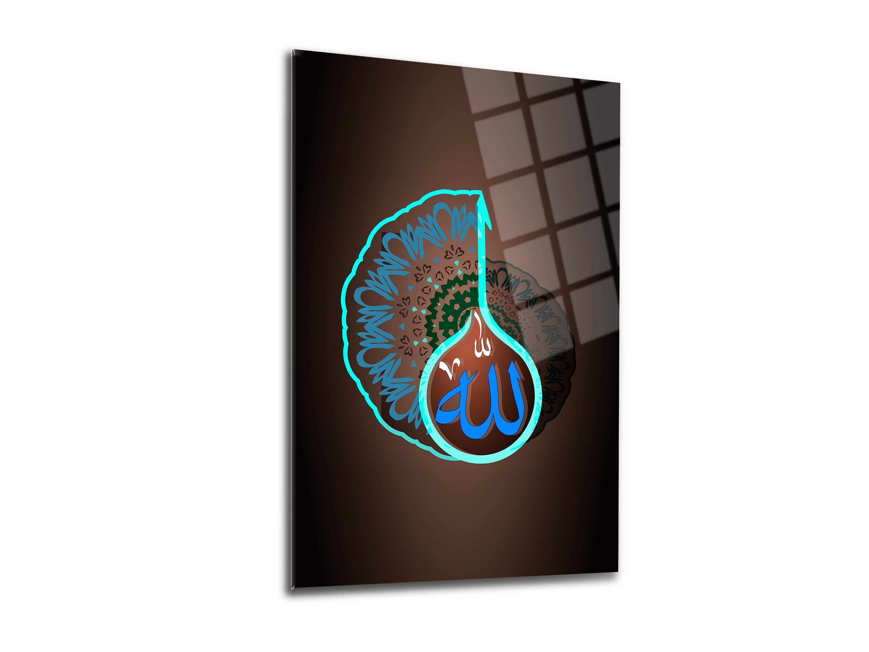 Allah Yazısı-9 Cam Tablo