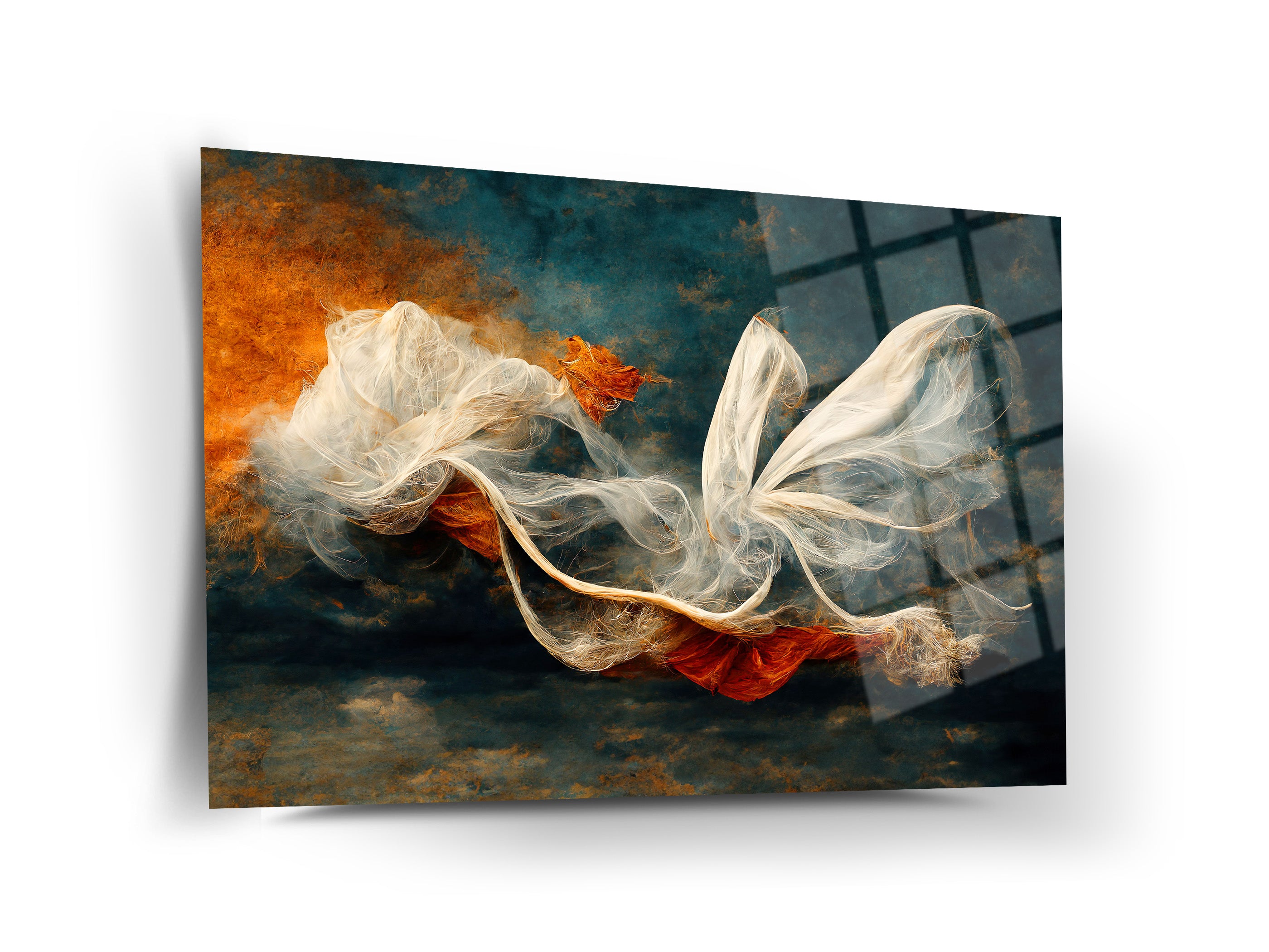 Dekoratif Çizgiler Cam Tablo