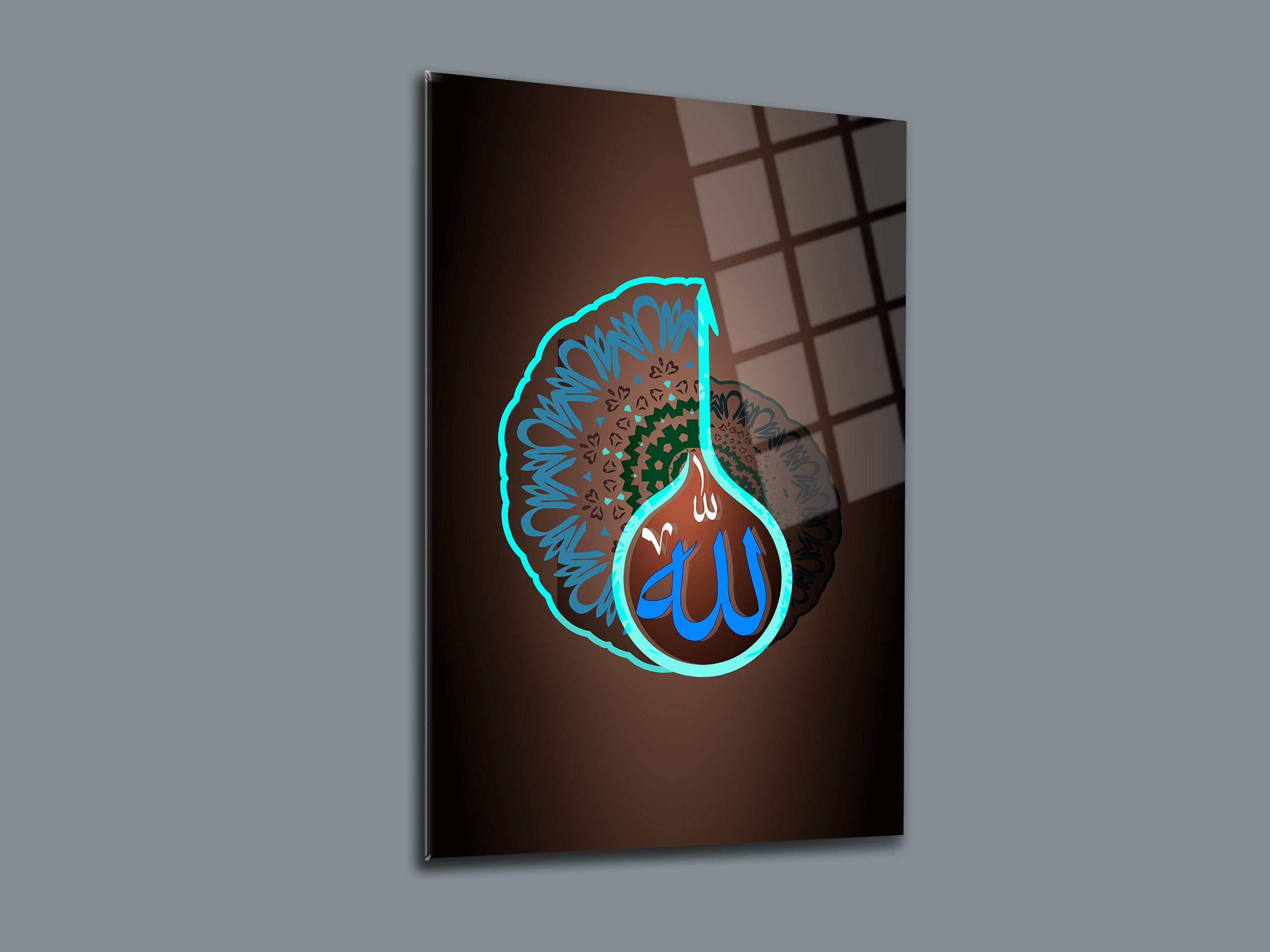 Allah Yazısı-9 Cam Tablo