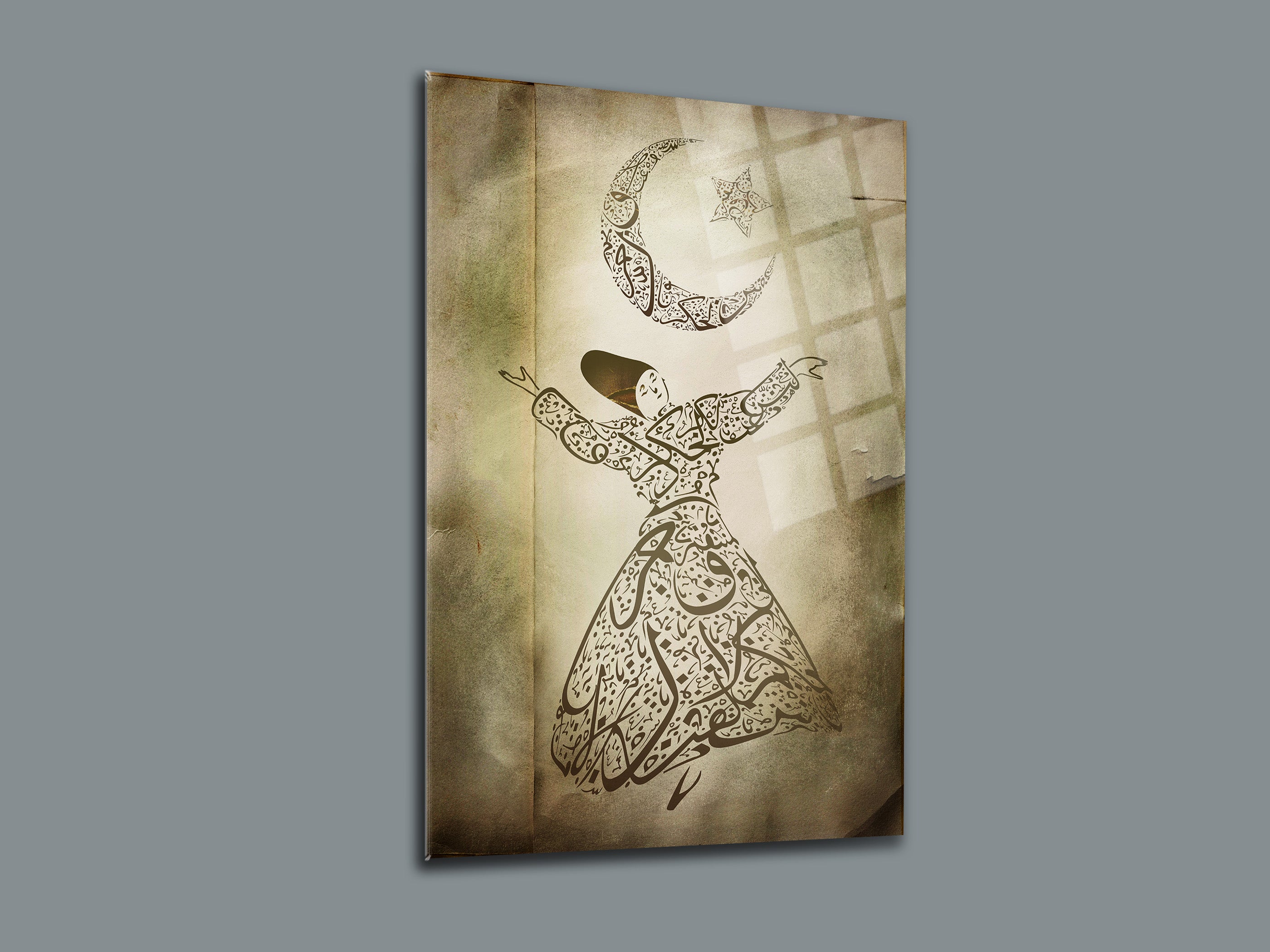 Ayyıldız ve Semazen Cam Tablo