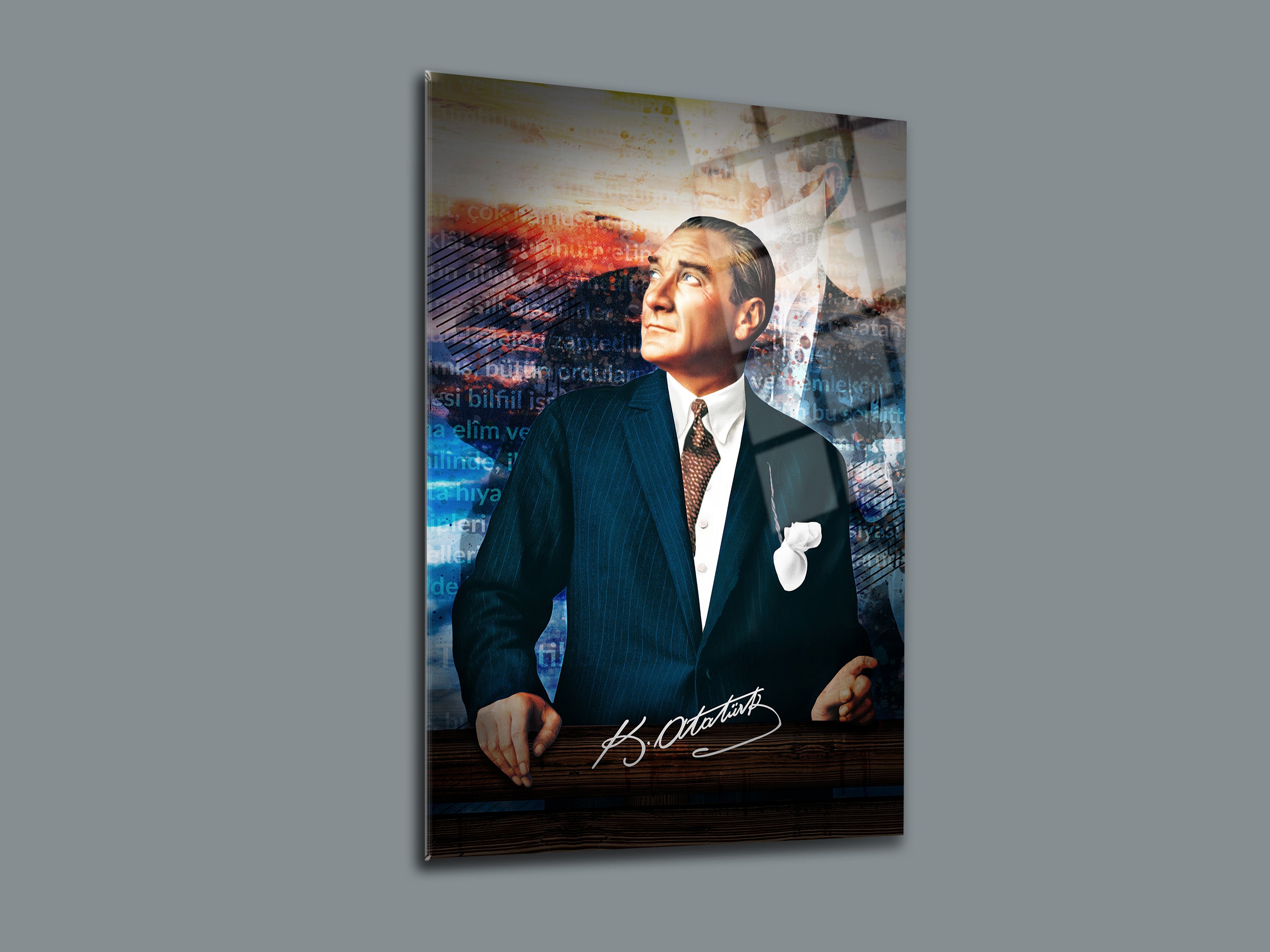 Atatürk Cam Tablo 60