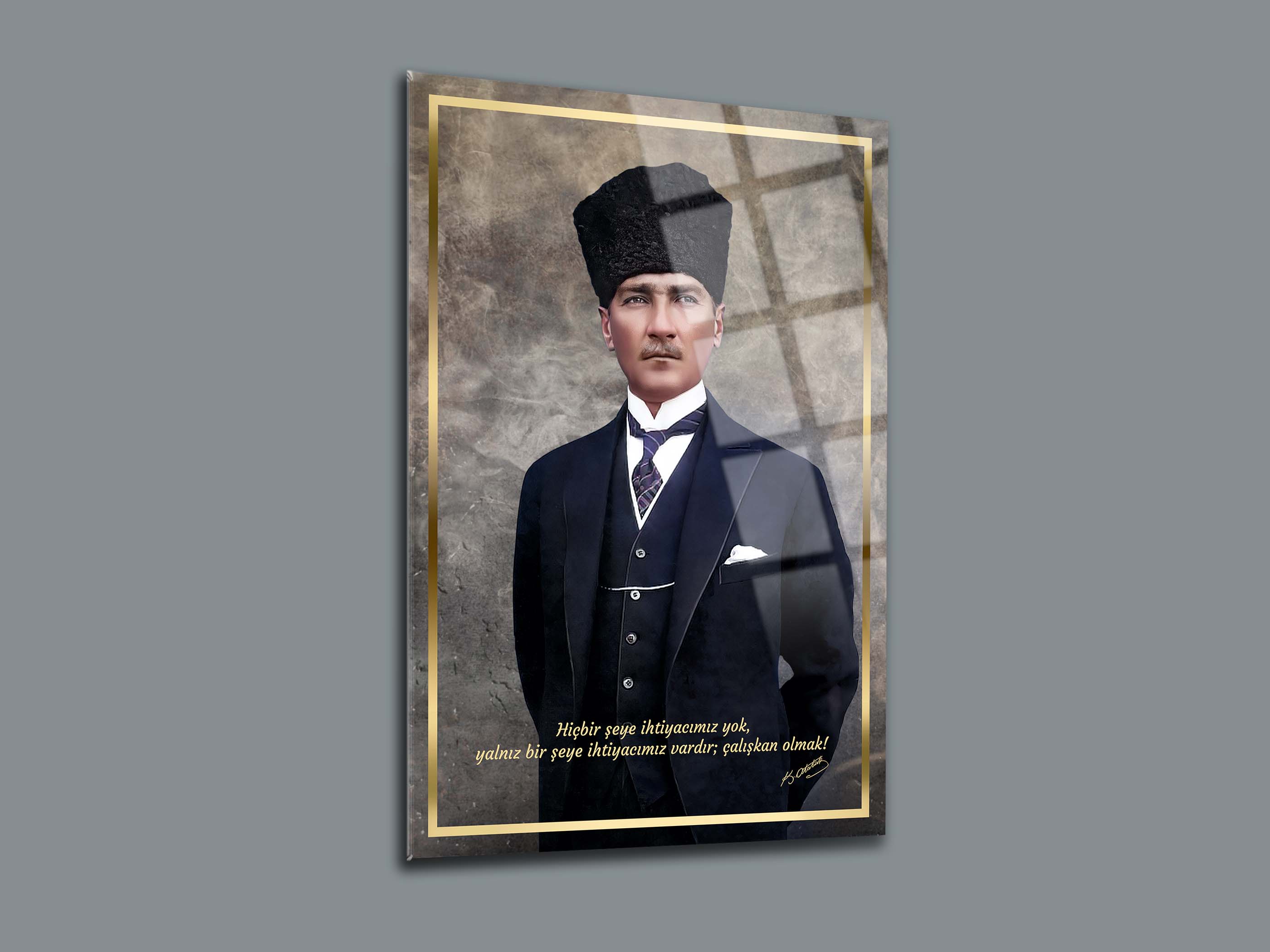Atatürk Cam Tablo 157