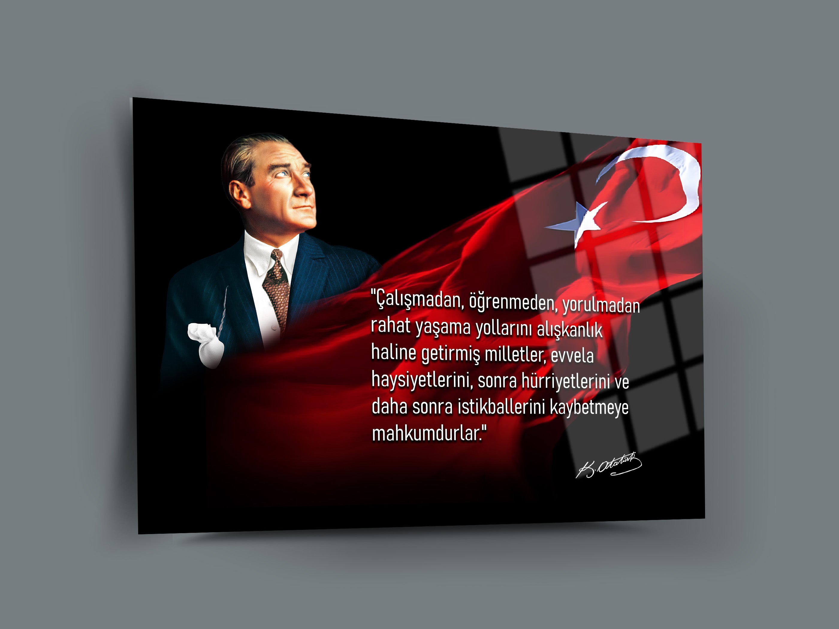 Atatürk Cam Tablo 128