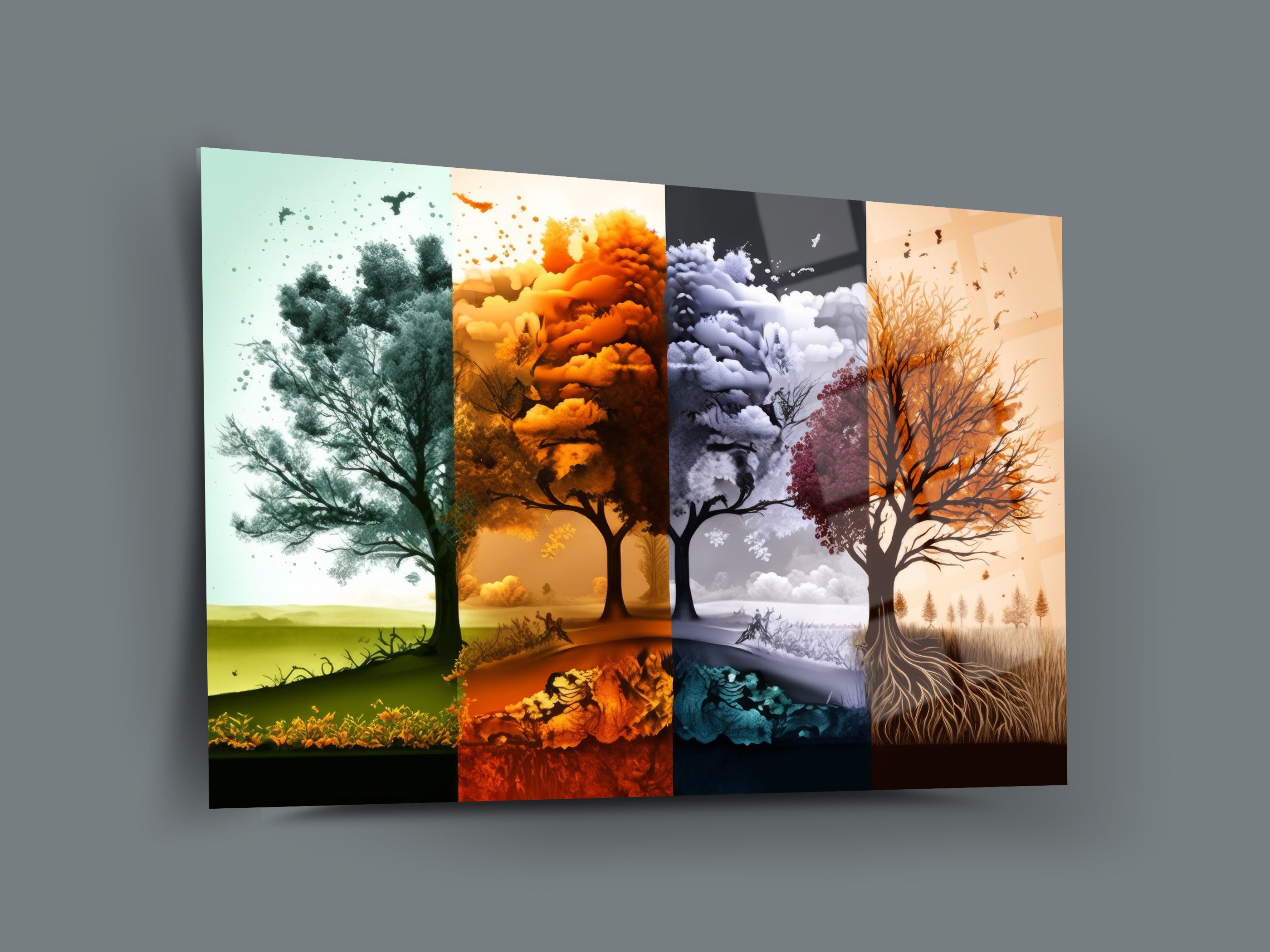 Dört Mevsim Cam Tablo