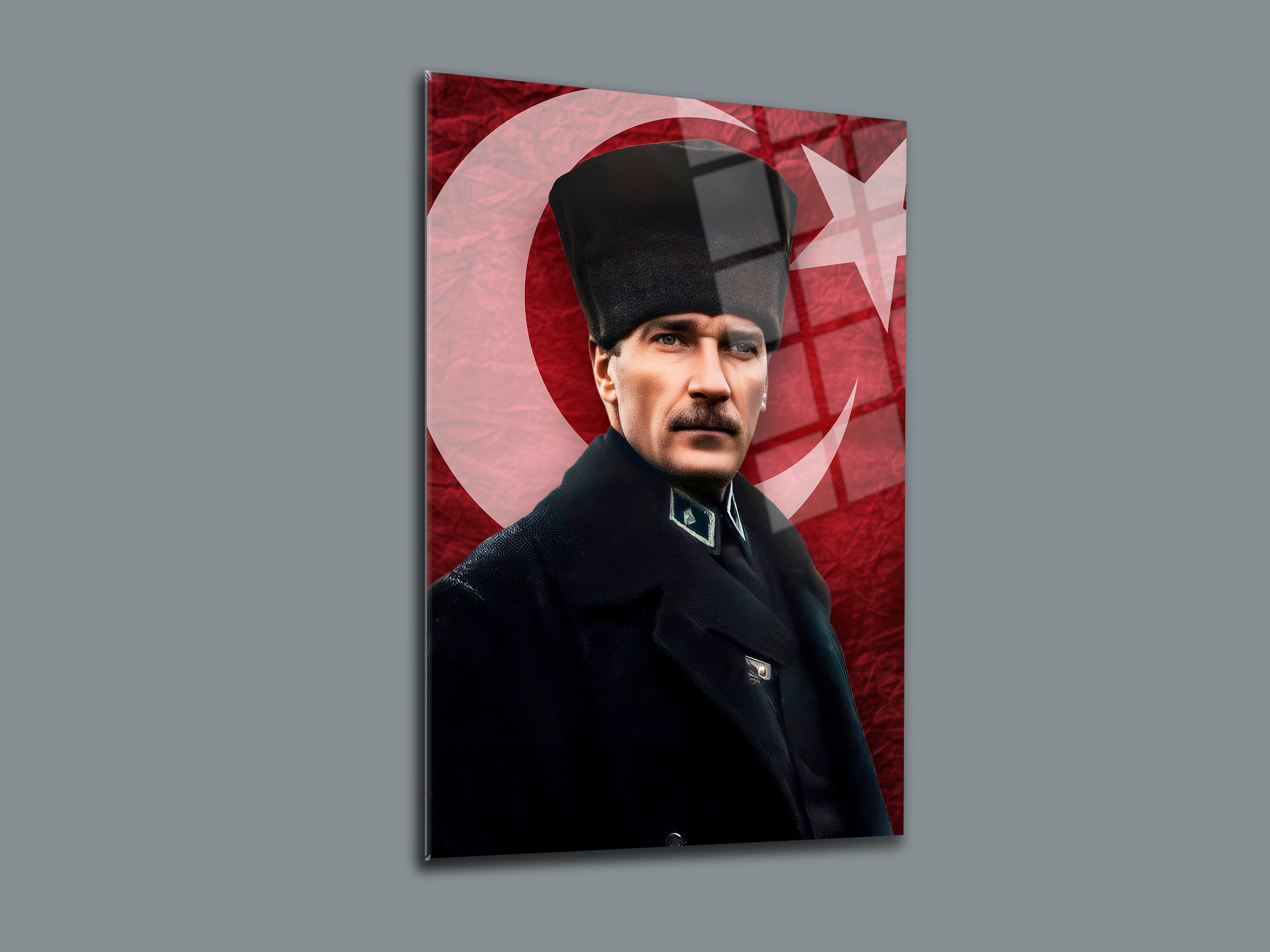 Atatürk Cam Tablo 123