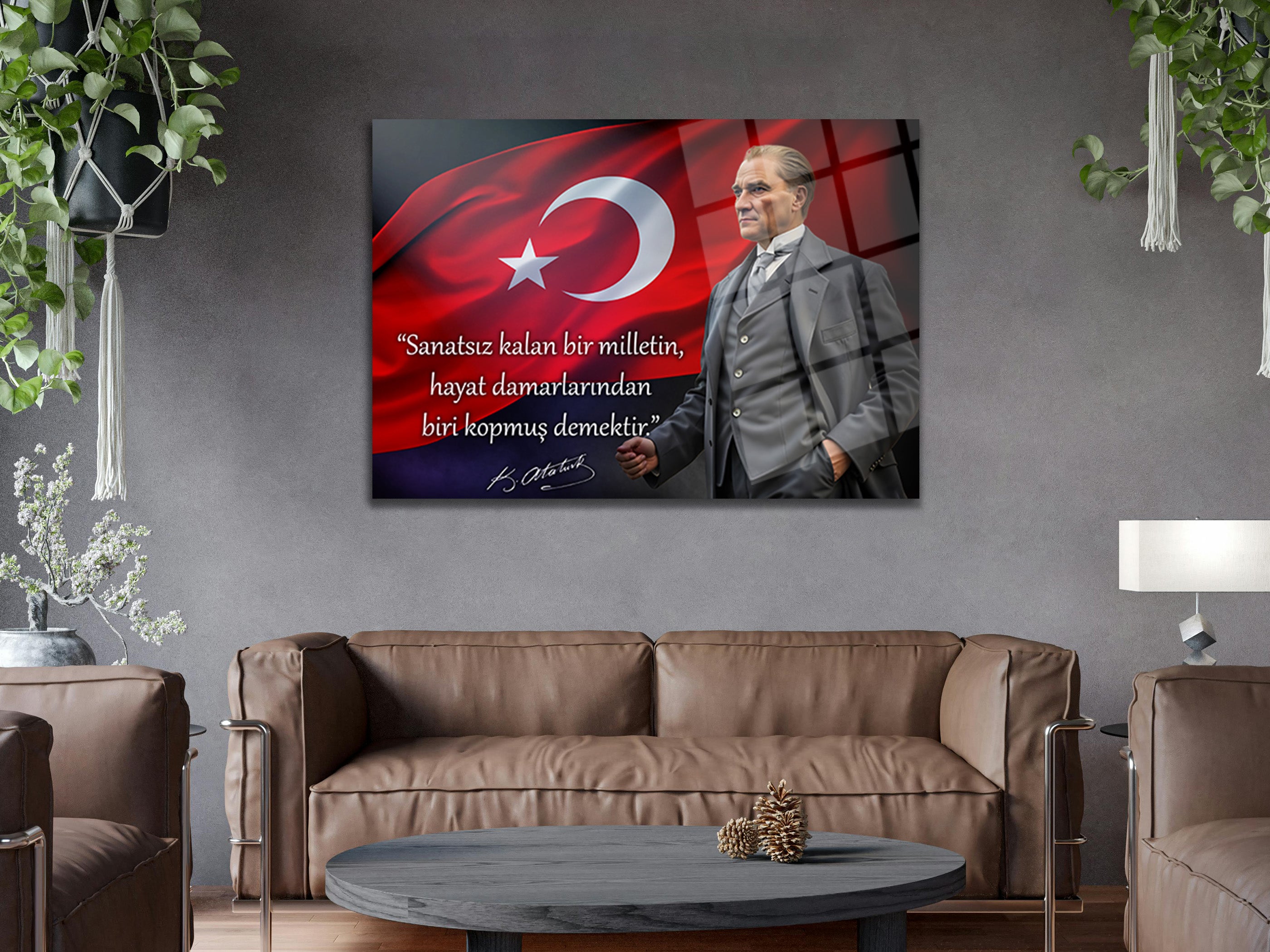 Atatürk Cam Tablo 230