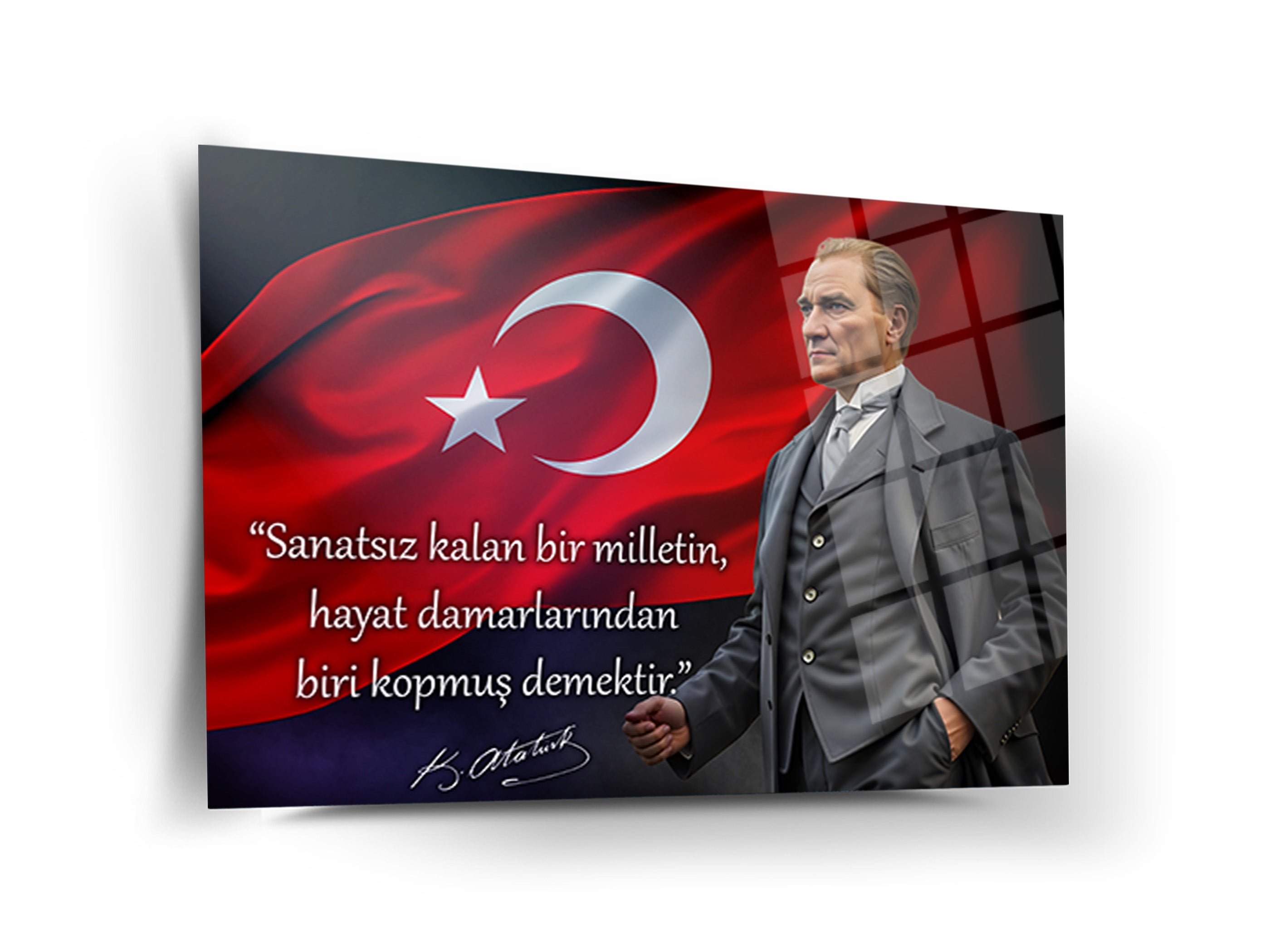 Atatürk Cam Tablo 230