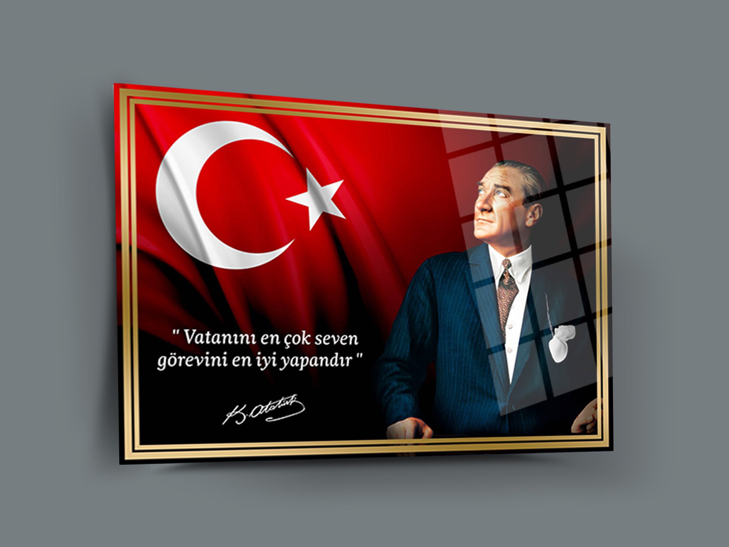 Atatürk Cam Tablo 155