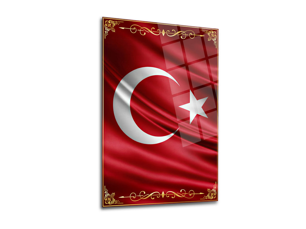 Türk Bayrağı Cam Tablo-12