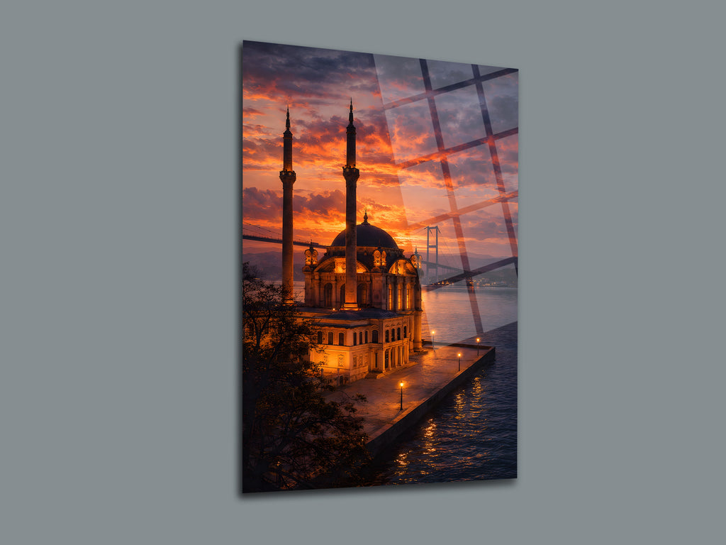 Ortaköy Camii Cam Tablo - Dini Tablo - İslami Tablo