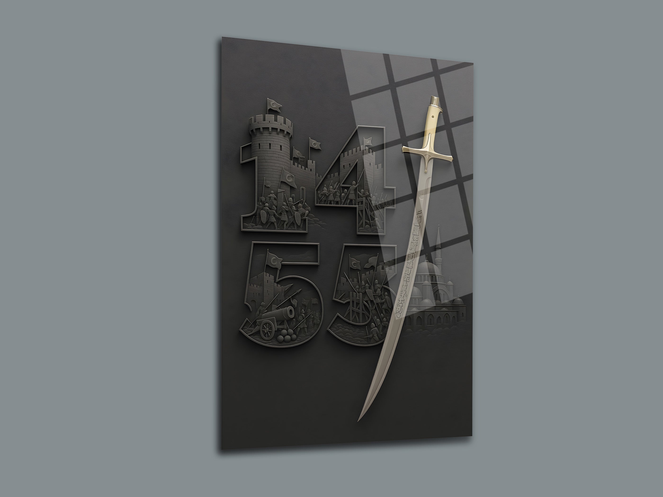 İstanbul'un Fethi 1453 Cam Tablo