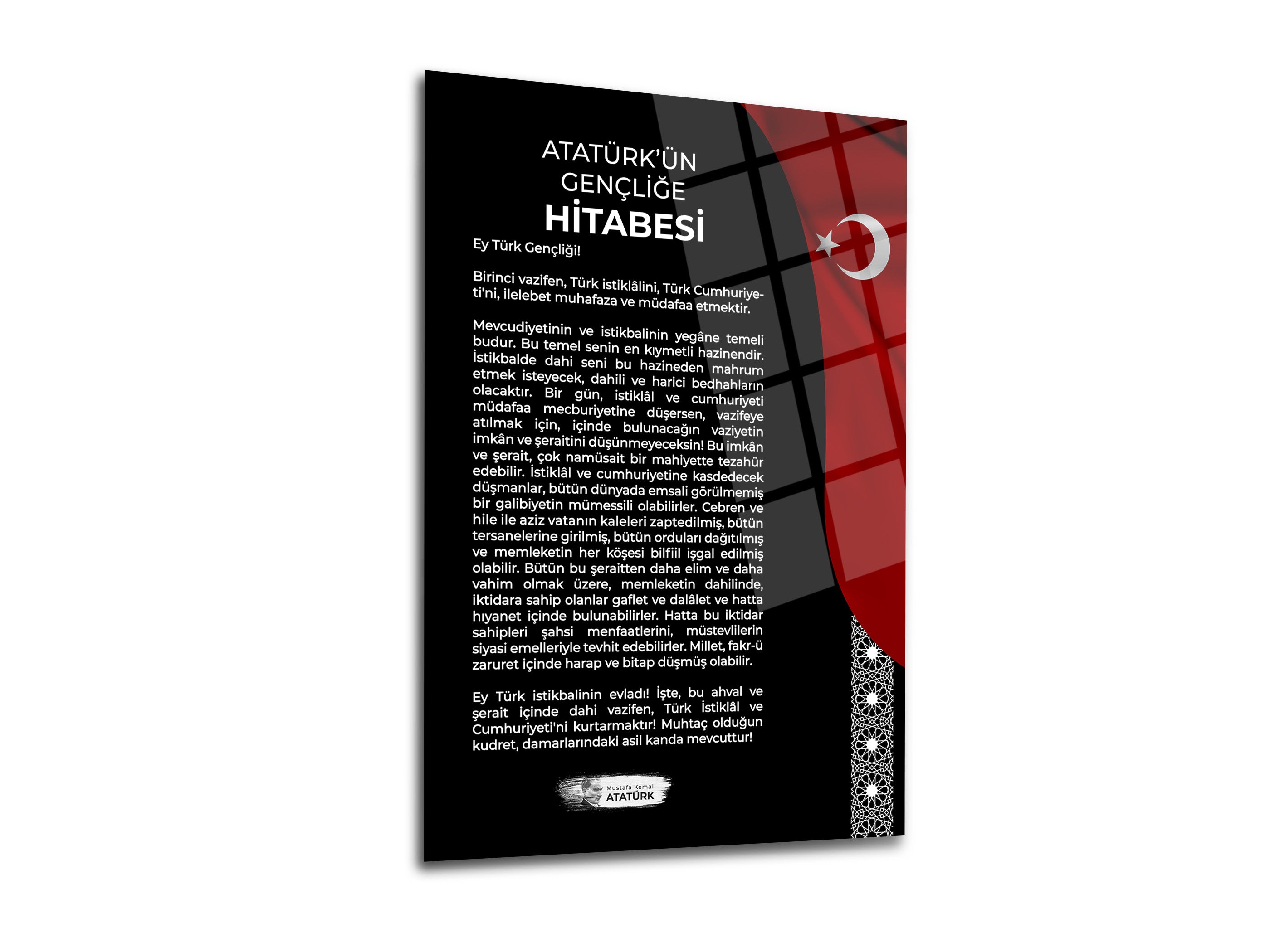 Gençliğe Hitabe Cam Tablo-2