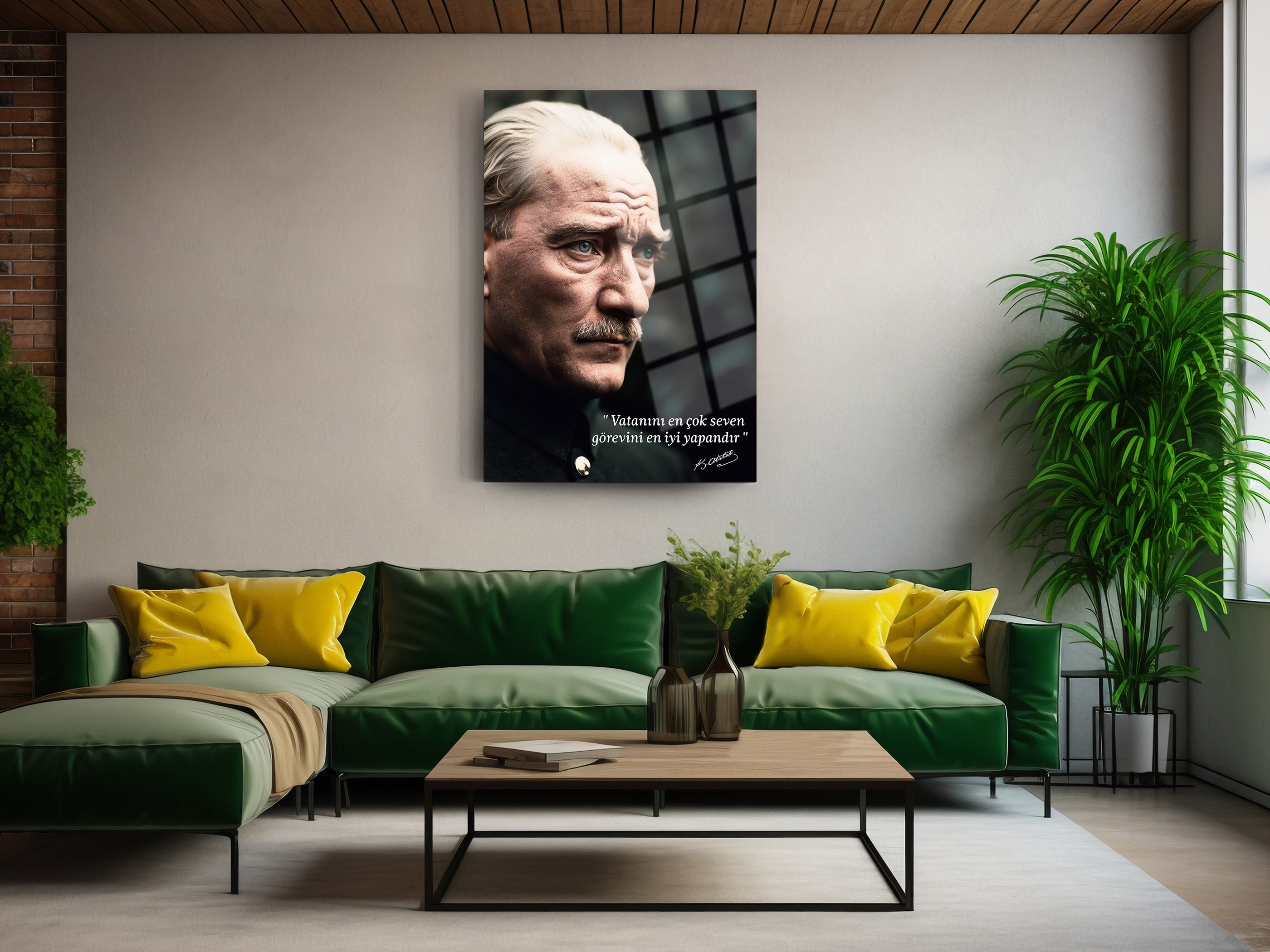 Atatürk Cam Tablo 160