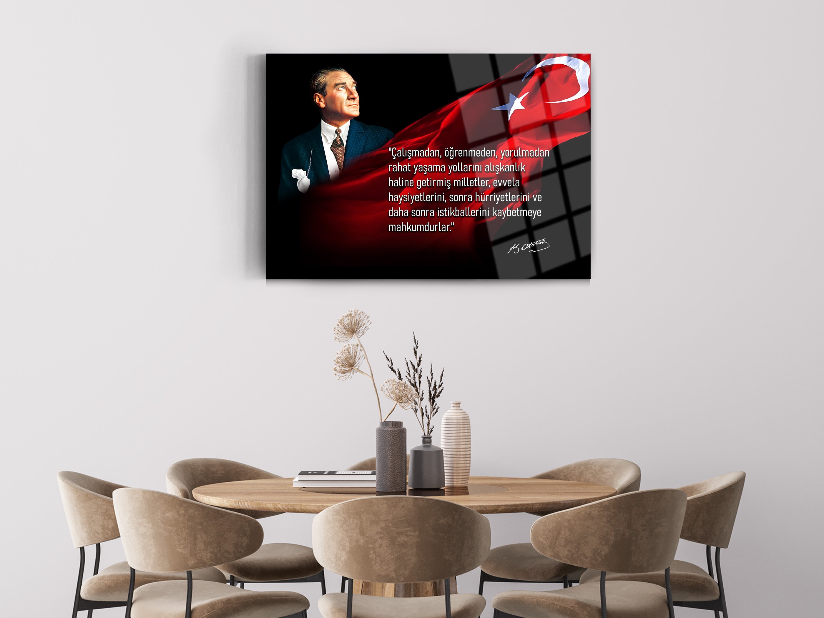 Atatürk Cam Tablo 128