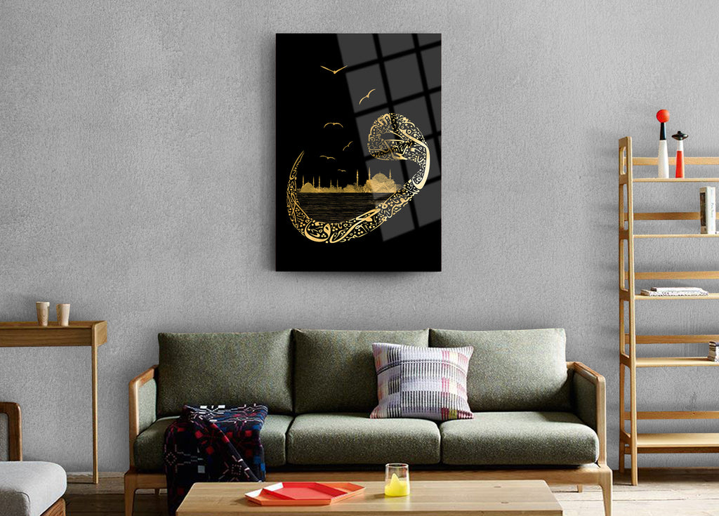 Vav İstanbul Silüeti Cam Tablo