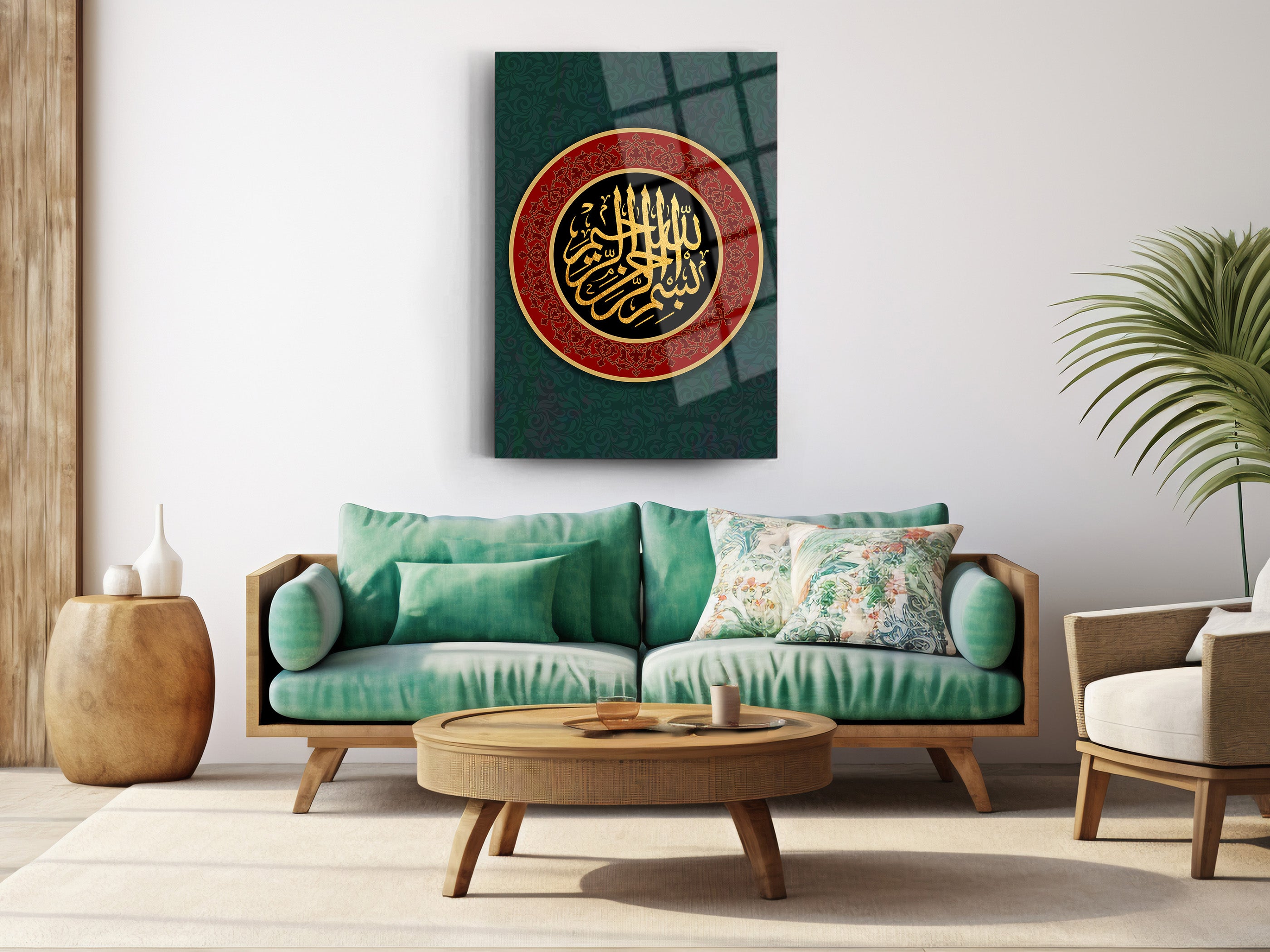 Bismillahirrahmanirrahim Yazılı Cam Tablo - 03