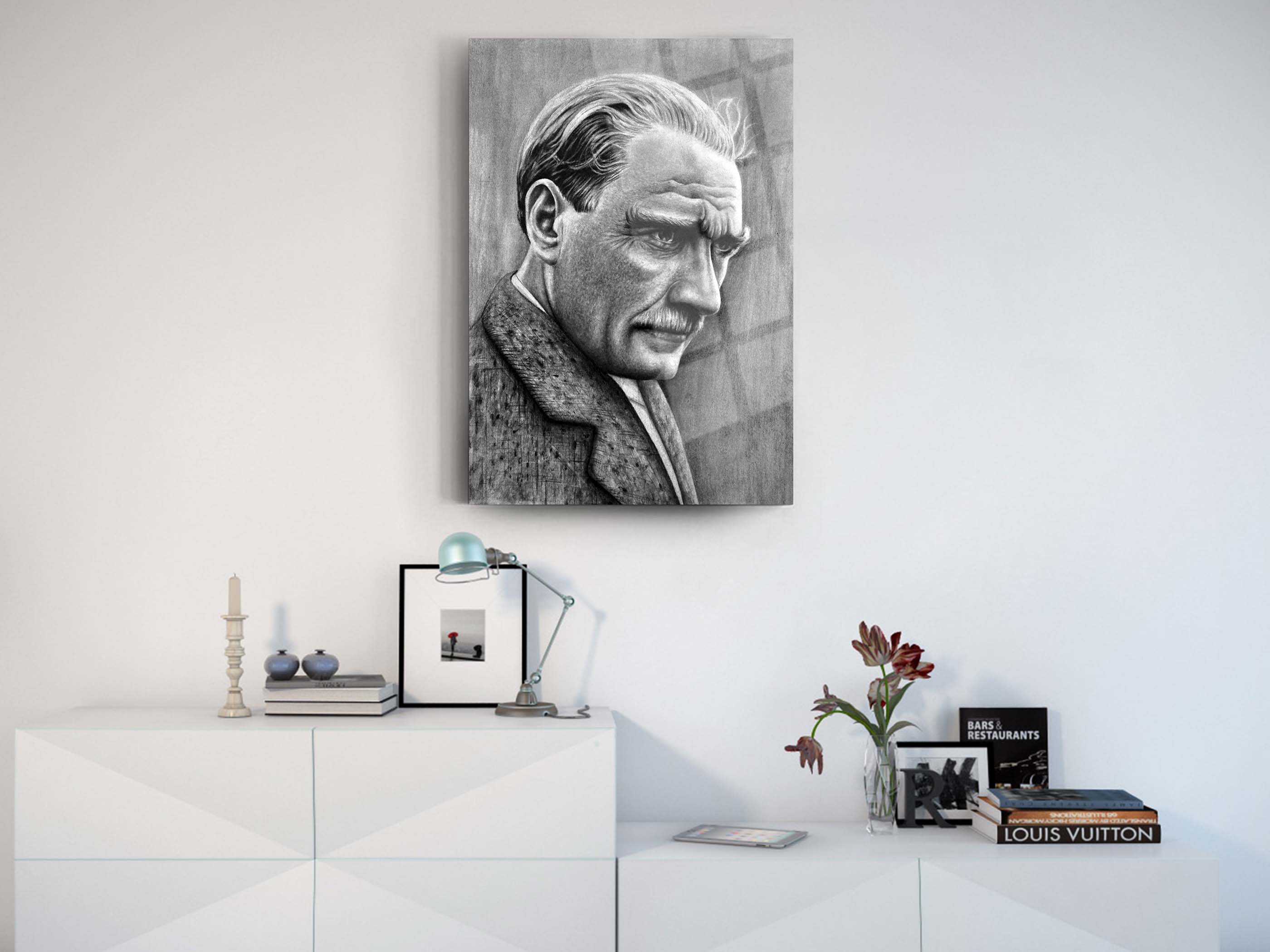 Atatürk Cam Tablo 80