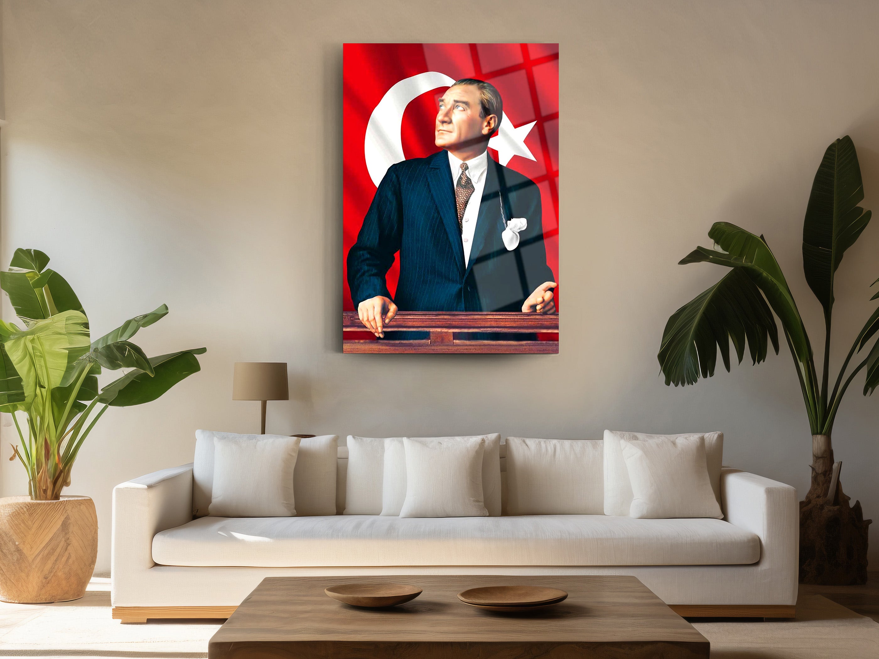 Atatürk Cam Tablo 120