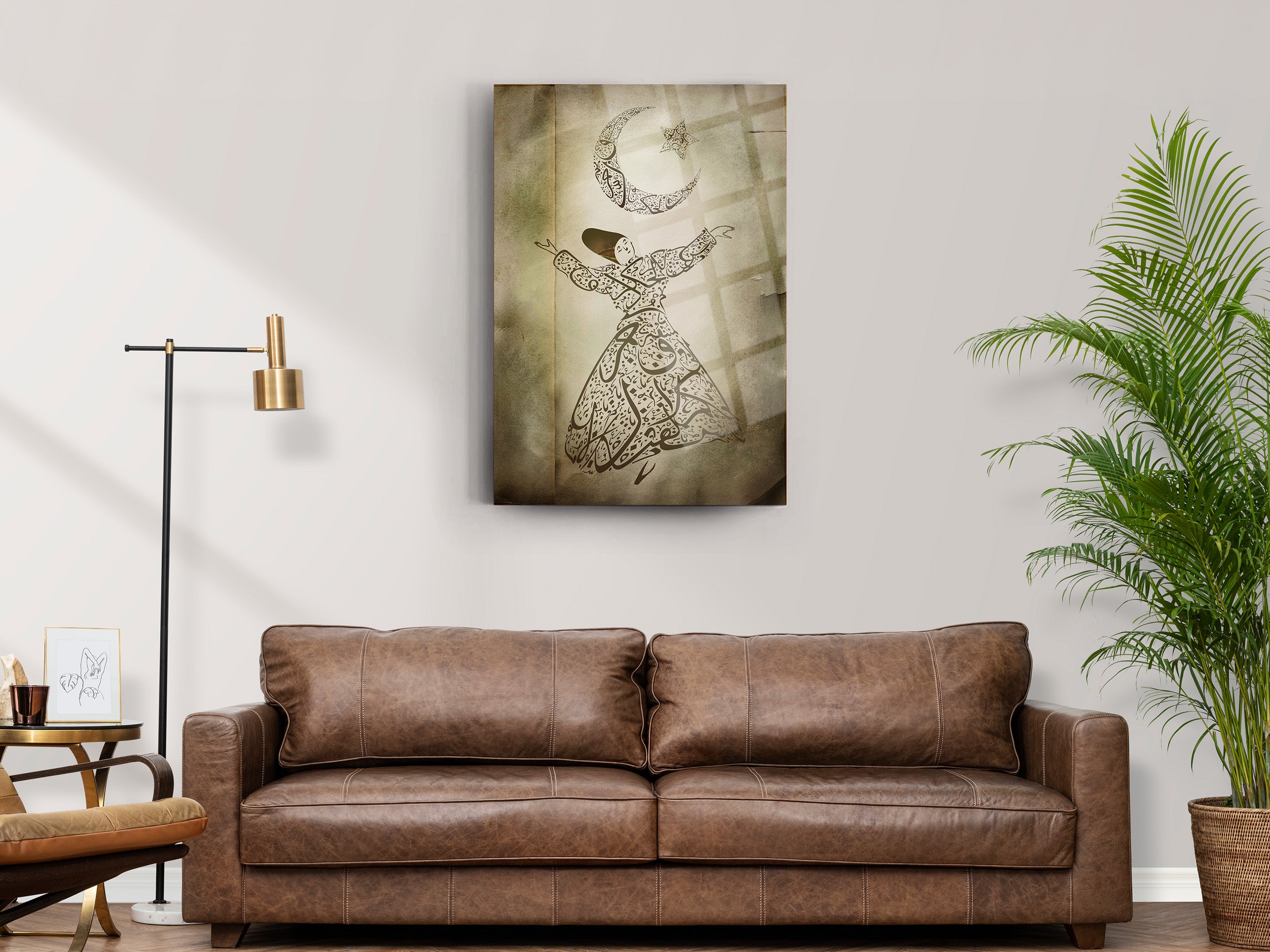 Ayyıldız ve Semazen Cam Tablo