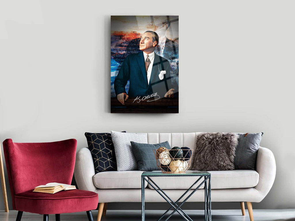 Atatürk Cam Tablo 60