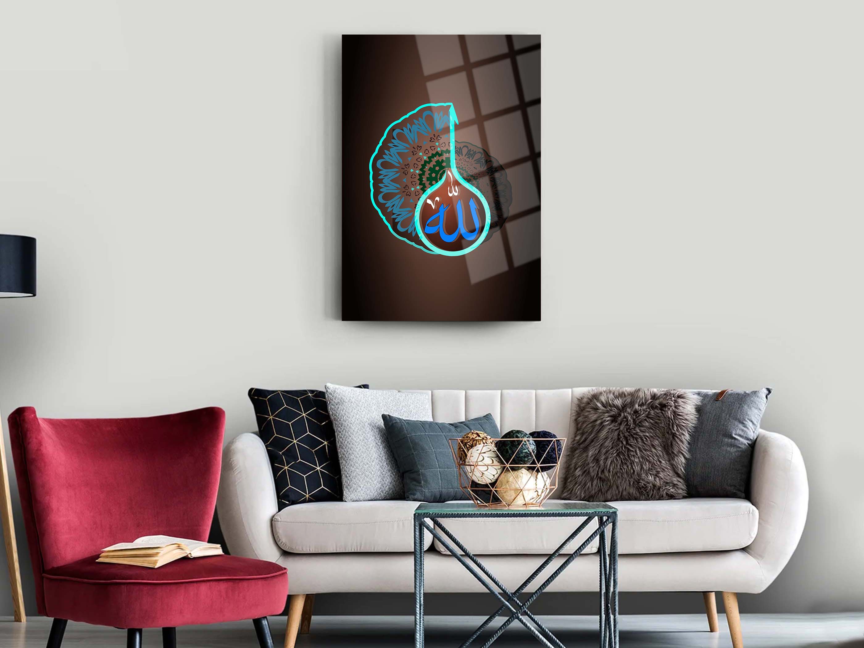 Allah Yazısı-9 Cam Tablo